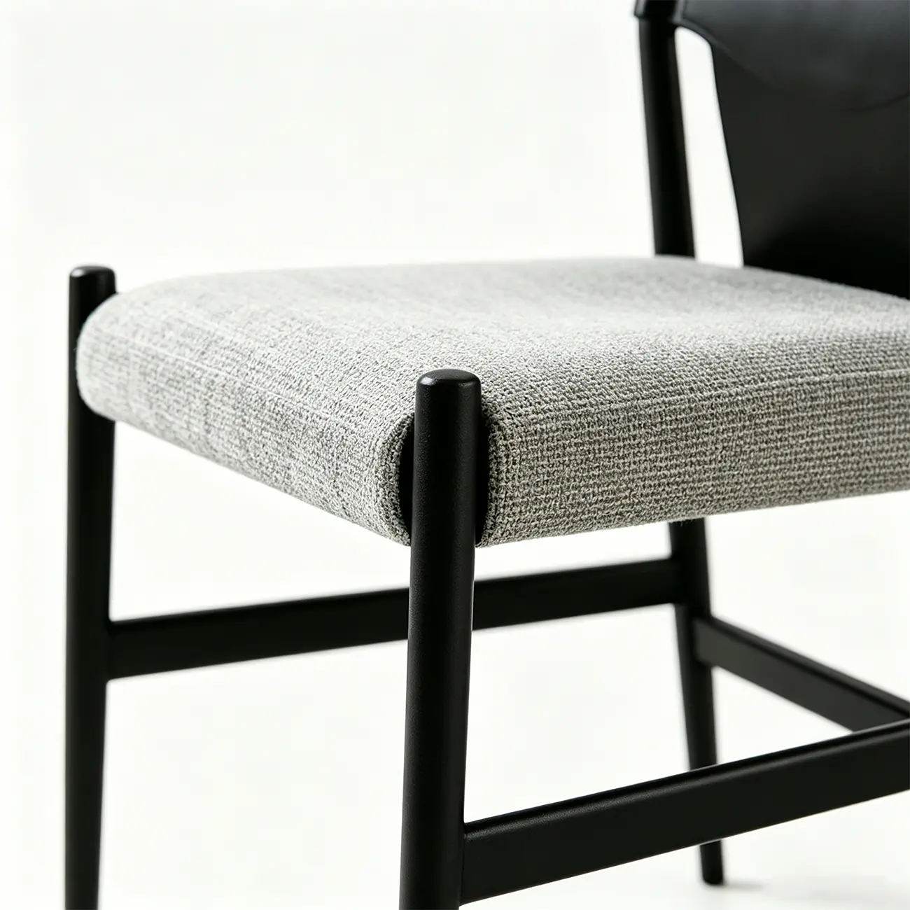 Modern Metal Frame Upholstered Dining Chairs Set of 2 Image - 8 | homeyfad