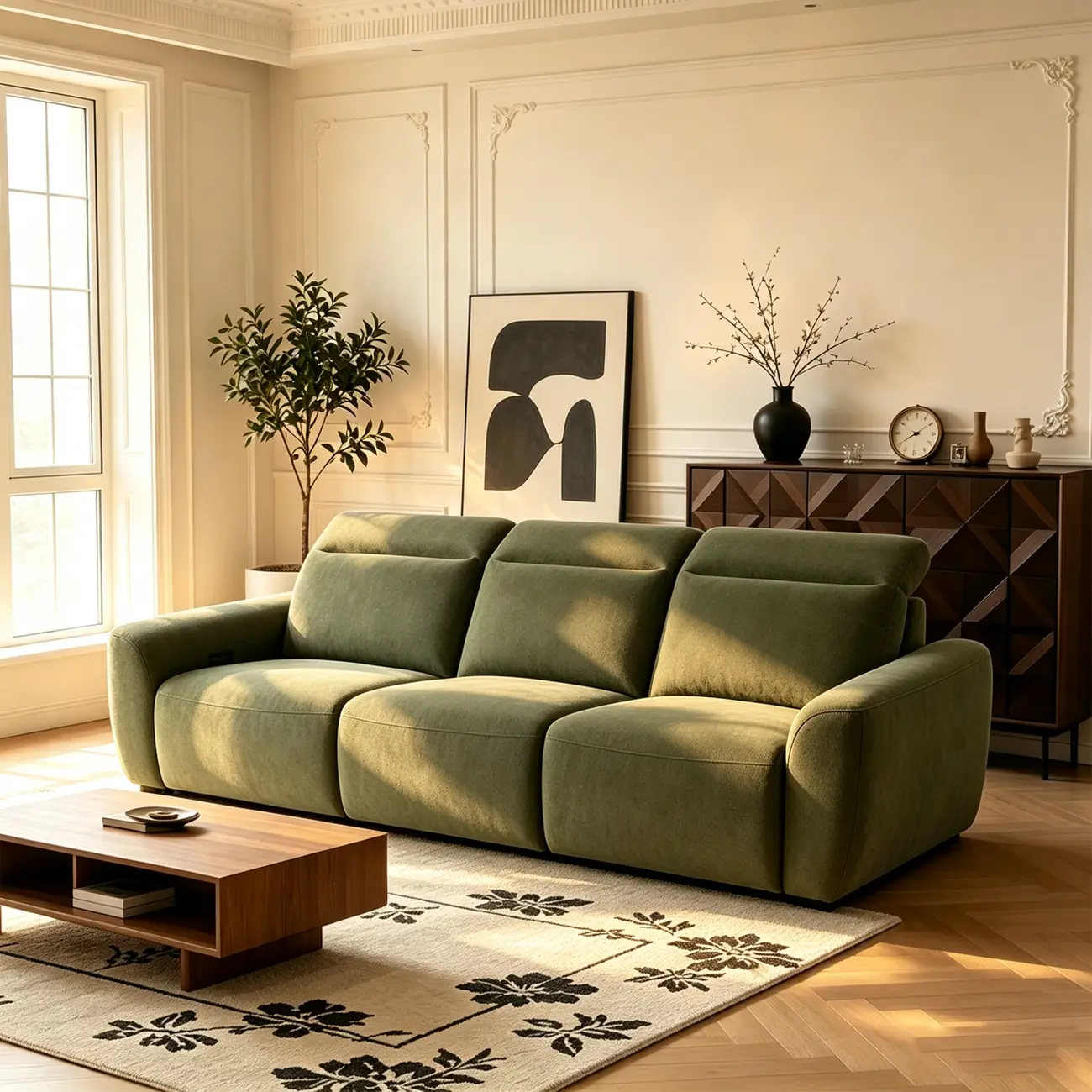 Modern Hovena Power Reclining Sofa with Adjustable Headrests Image - 10 | homeyfad