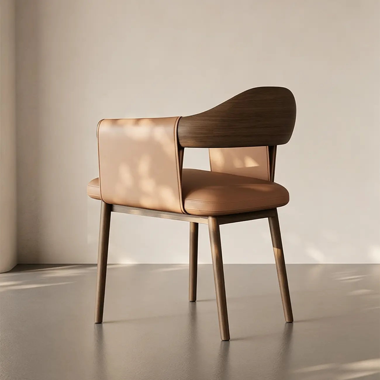 Velmyra Solid Wood Dining Chair With Faux Leather-wrapped Armrests Image - 13 | homeyfad