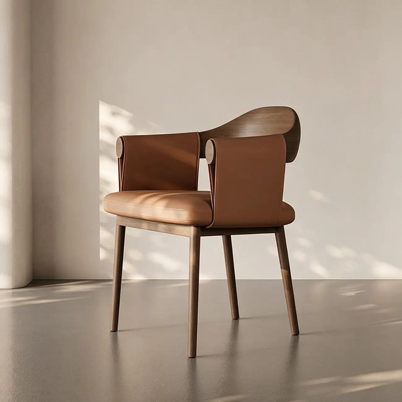 Velmyra Solid Wood Dining Chair With Faux Leather-wrapped Armrests Image - 12 | homeyfad
