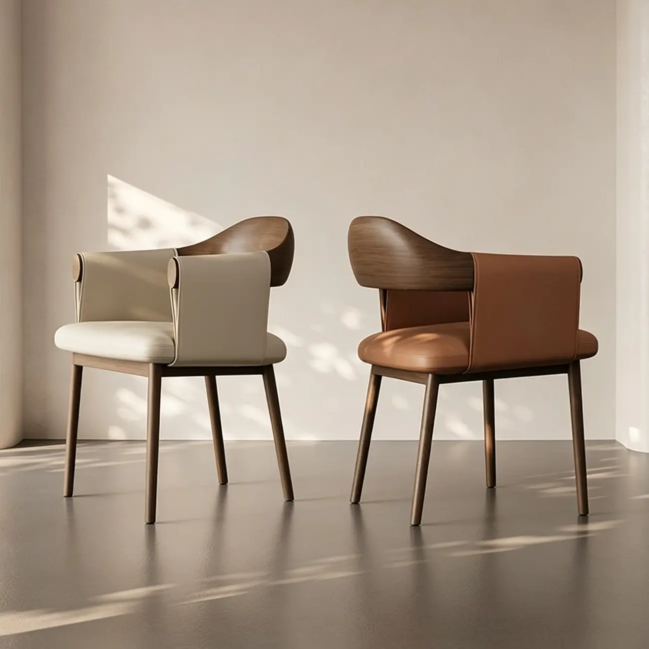Velmyra Solid Wood Dining Chair With Faux Leather-wrapped Armrests Image - 2 | homeyfad