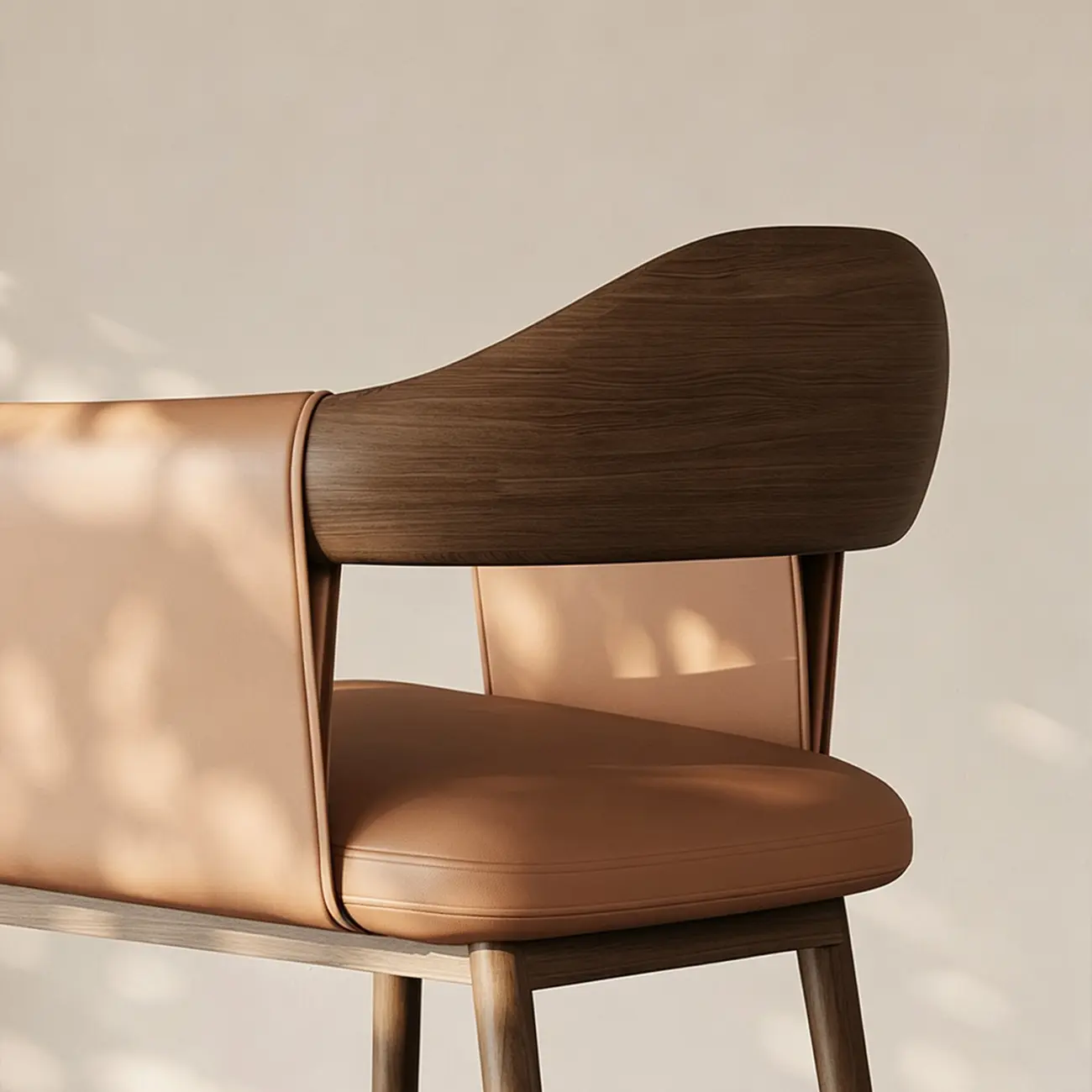 Velmyra Solid Wood Dining Chair With Faux Leather-wrapped Armrests Image - 19 | homeyfad