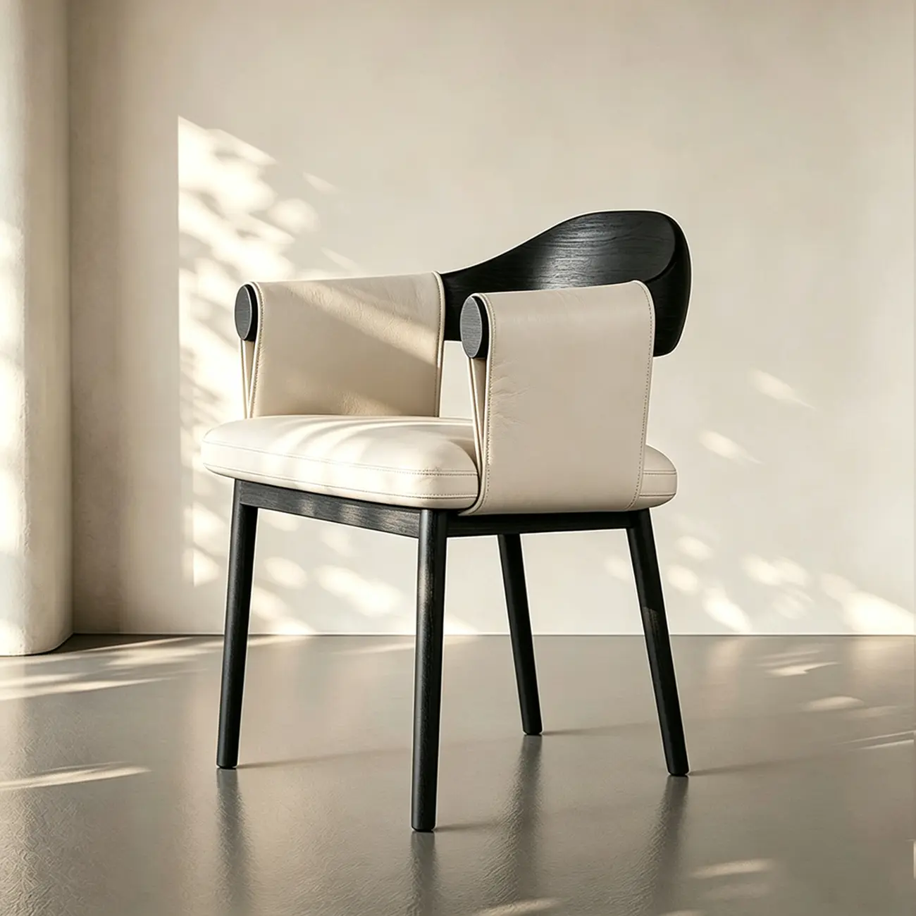 Velmyra Solid Wood Dining Chair With Faux Leather-wrapped Armrests Image - 15 | homeyfad
