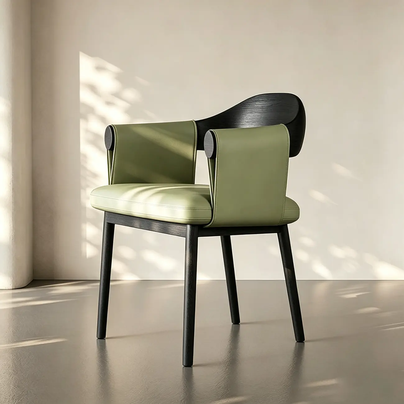 Velmyra Solid Wood Dining Chair With Faux Leather-wrapped Armrests Image - 16 | homeyfad