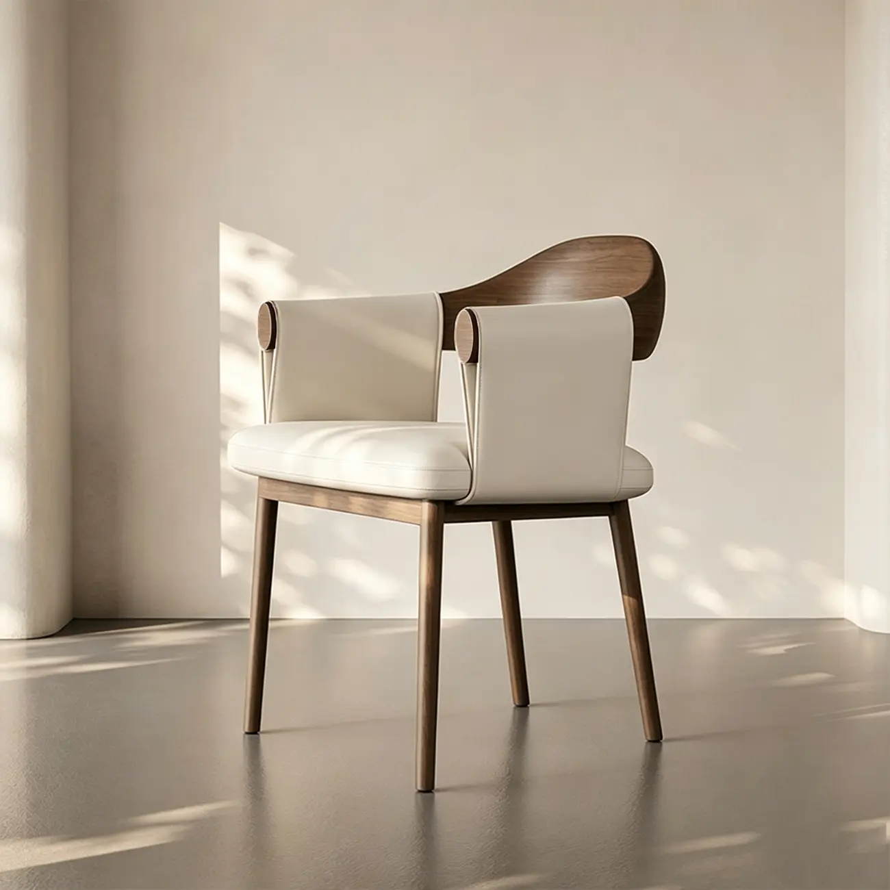 Velmyra Solid Wood Dining Chair With Faux Leather-wrapped Armrests Image - 14 | homeyfad