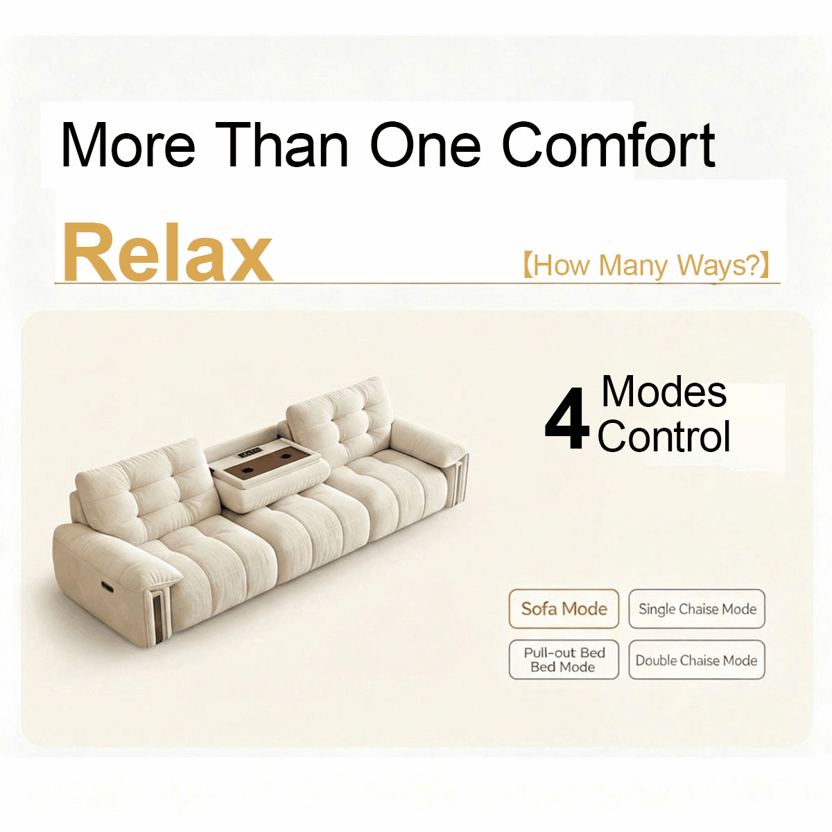Contemporary Chenille Tufted Power Pull-Out Sofa Bed | homeyfad
