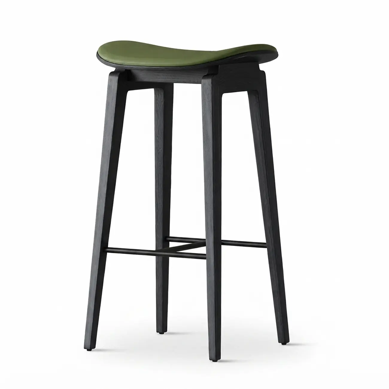 Modern 25.5" Backless Faux Nappa Leather Saddle Seat Counter Stool Image - 15 | homeyfad