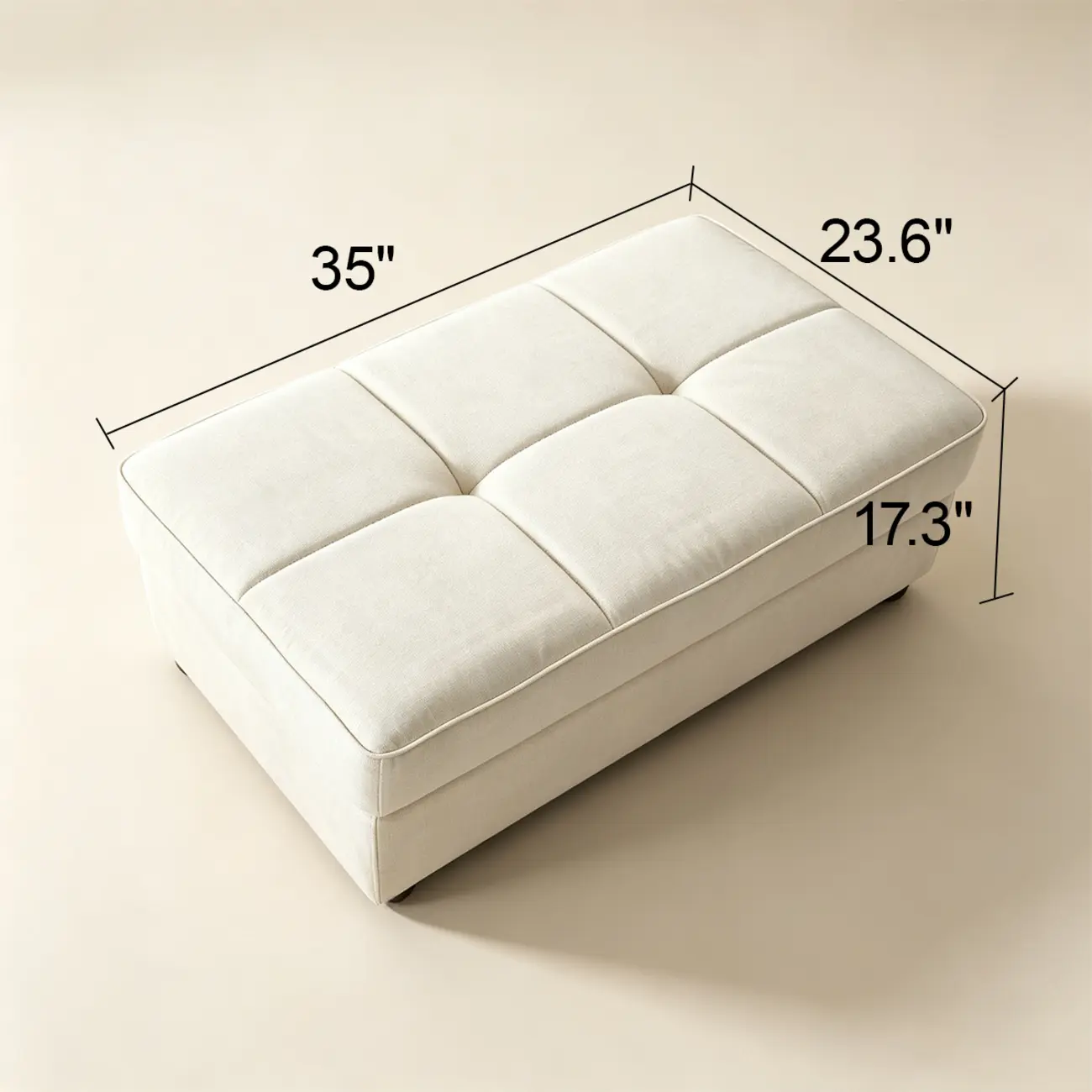 Beige Convertible Upholstered Sofa Bed With Adjustable Chaise Image - 25 | homeyfad