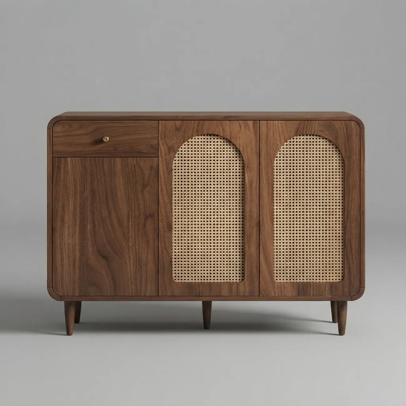 Mid-Century Modern Slim Solid Wood Storage Cabinet for Behind the Sofa Image - 23 | homeyfad