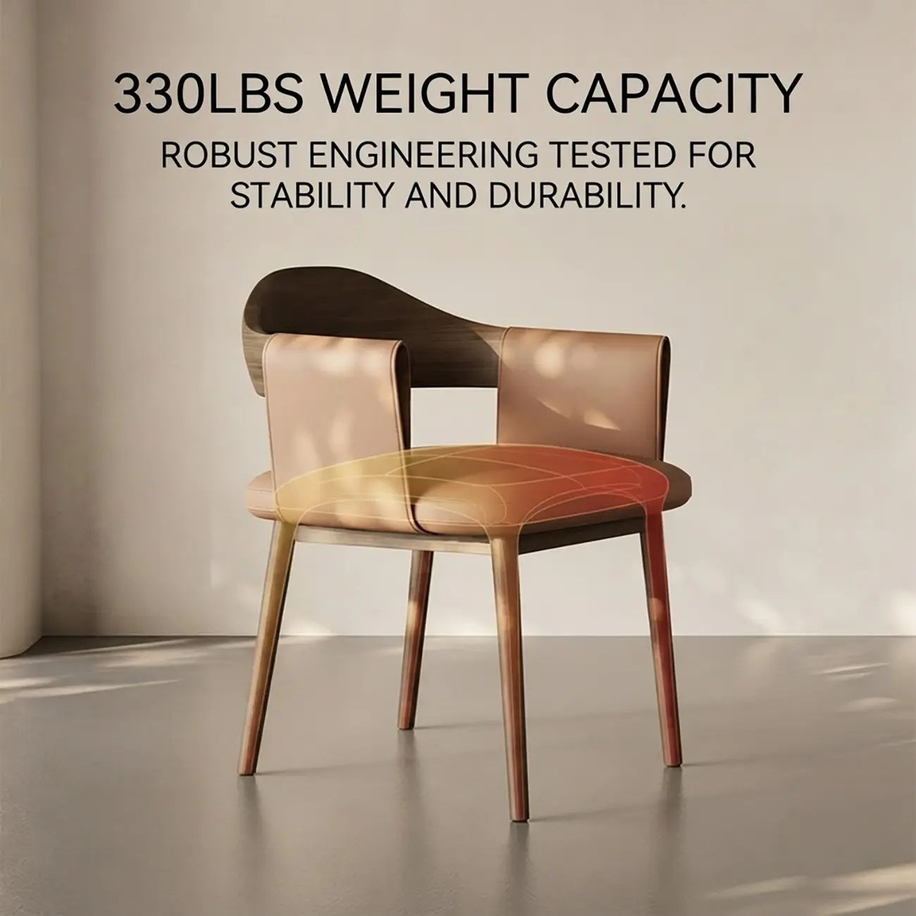 Velmyra Solid Wood Dining Chair With Faux Leather-wrapped Armrests Image - 8 | homeyfad