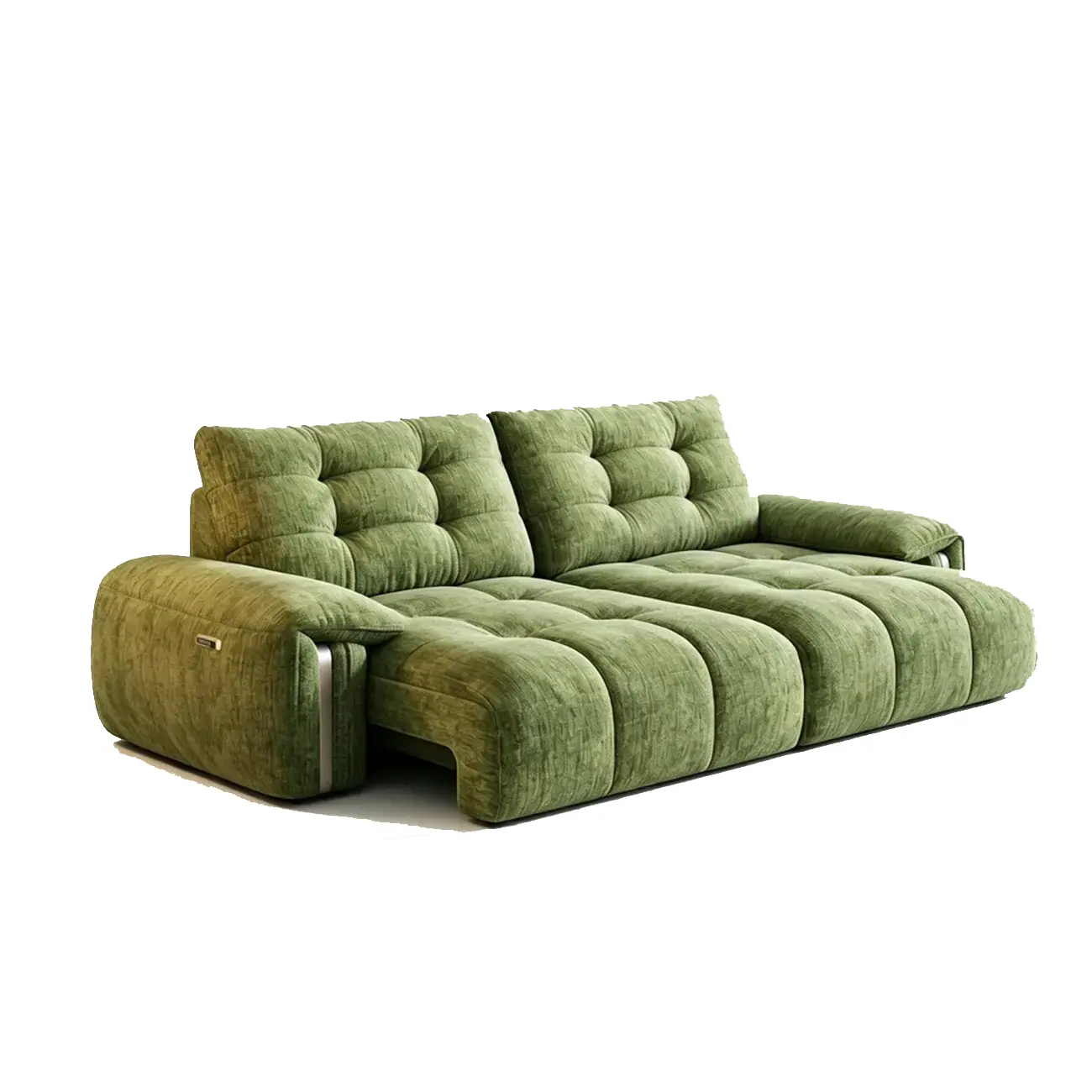 Contemporary Chenille Tufted Power Pull-Out Sofa Bed Image - 21 | homeyfad