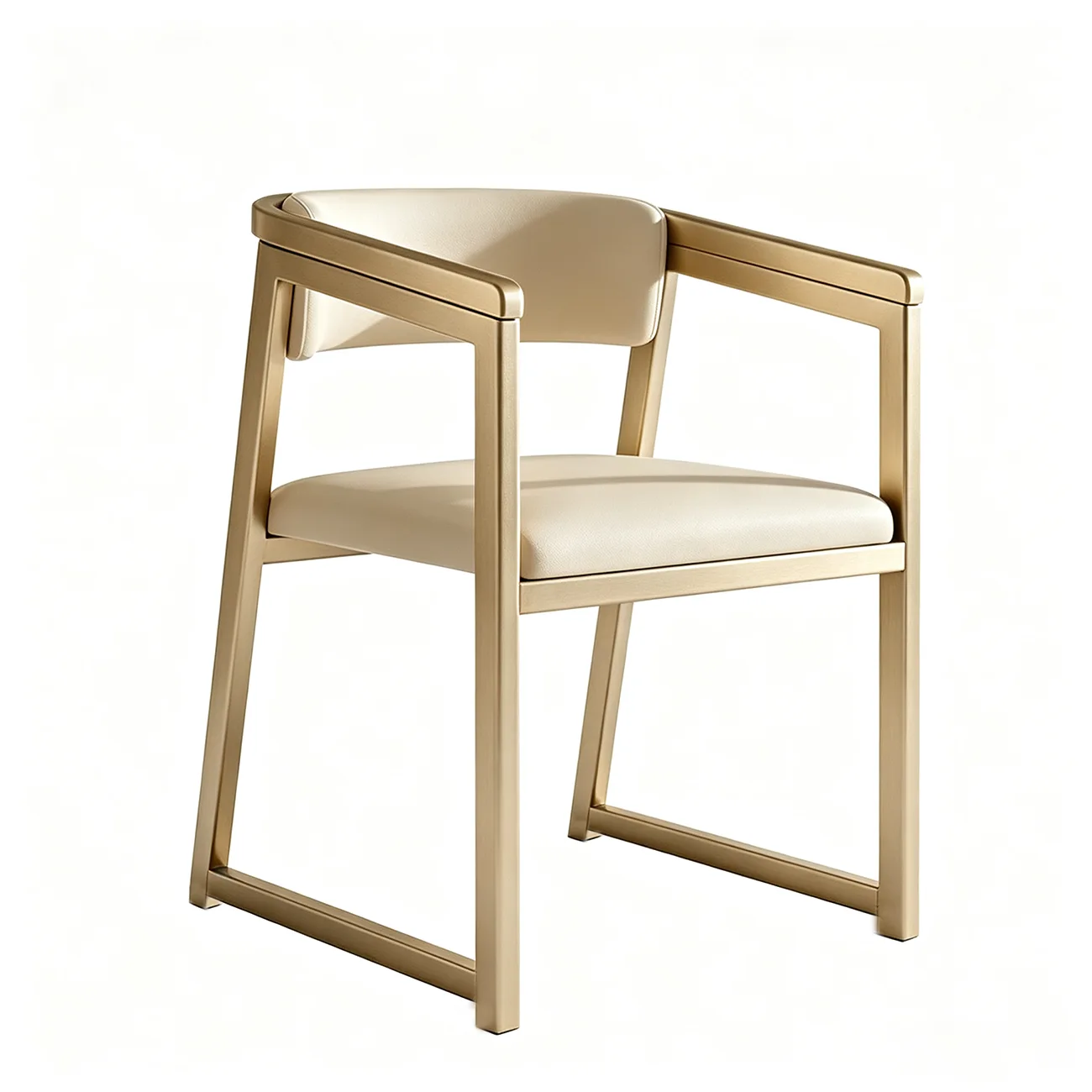 Modern Upholstered Metal Dining Arm Chair Image - 10 | homeyfad