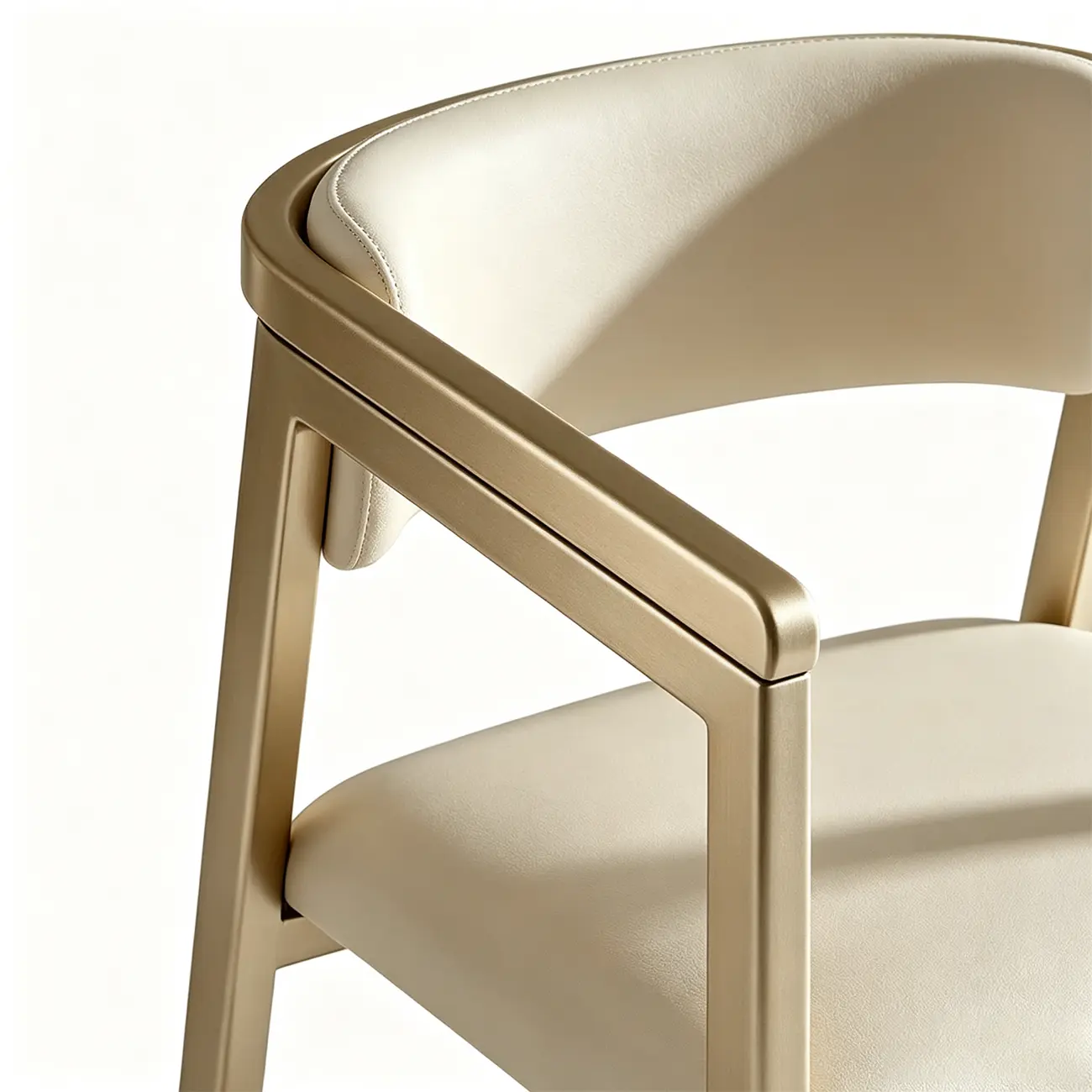 Modern Upholstered Metal Dining Arm Chair Image - 7 | homeyfad
