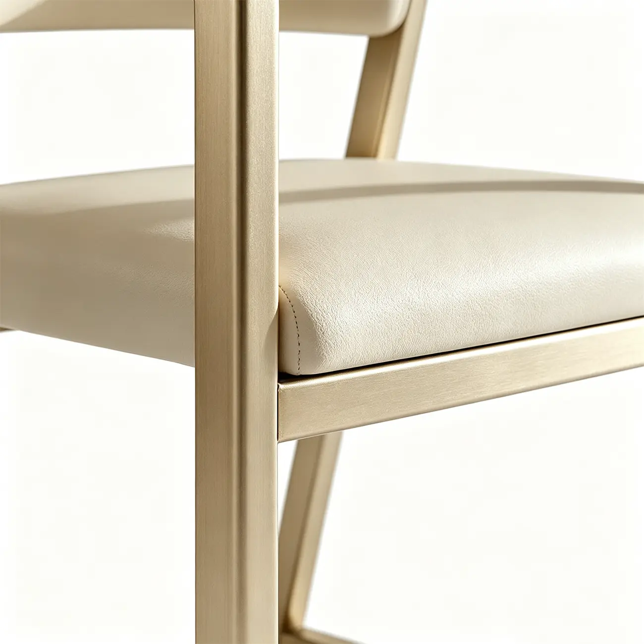 Modern Upholstered Metal Dining Arm Chair Image - 8 | homeyfad