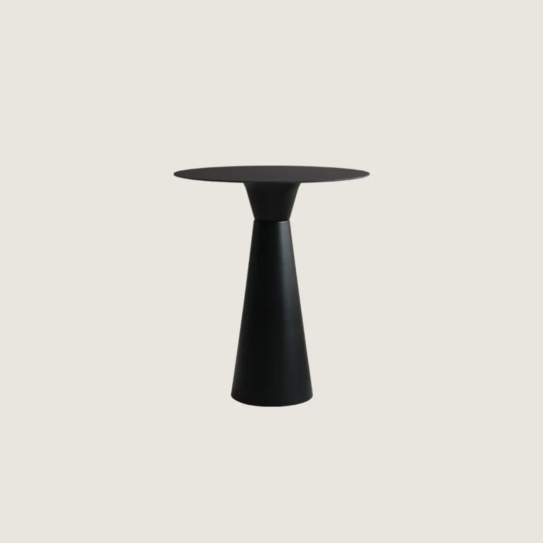 Nordic Small Round Bar Table with Stump Base Image - 18 | homeyfad