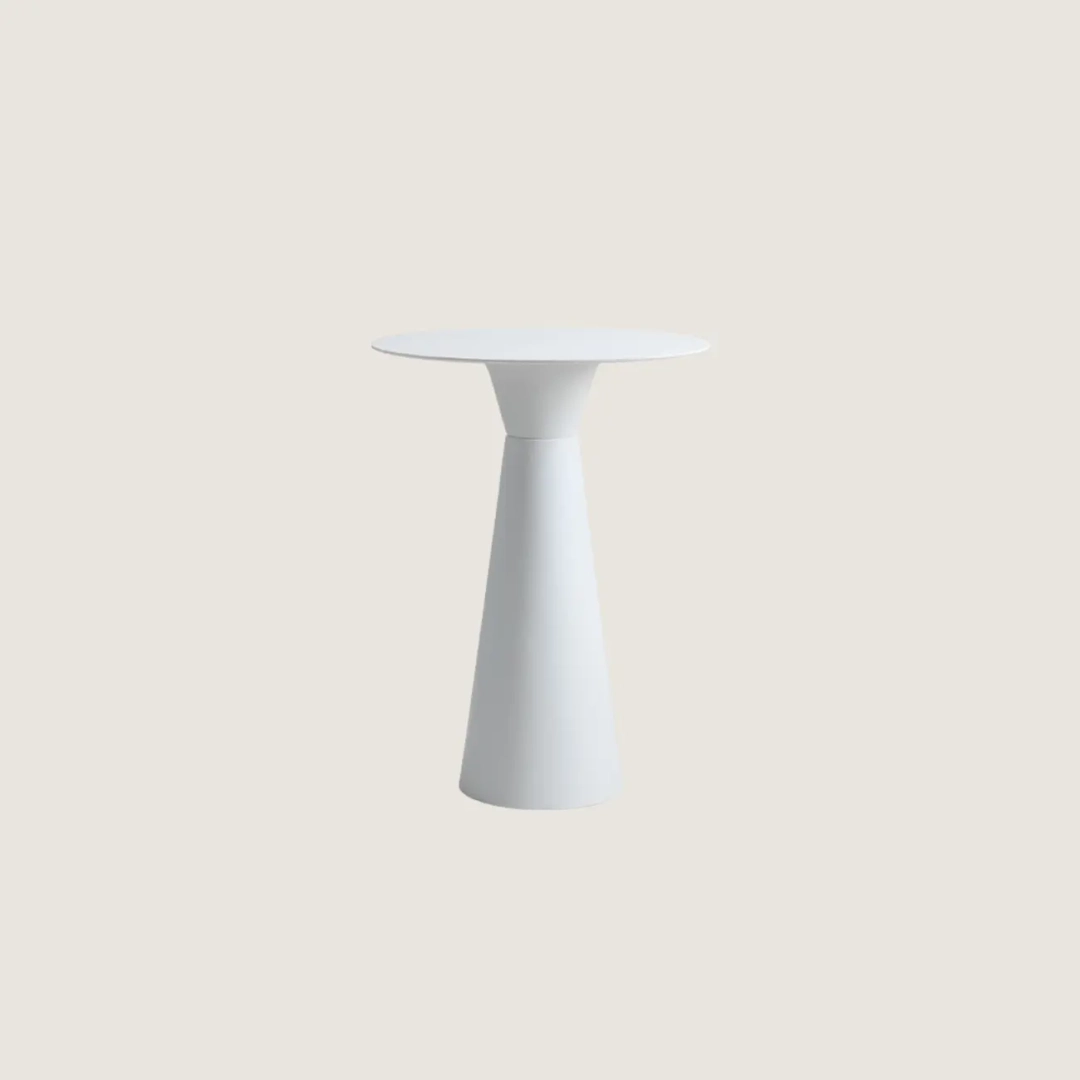 Nordic Small Round Bar Table with Stump Base Image - 17 | homeyfad