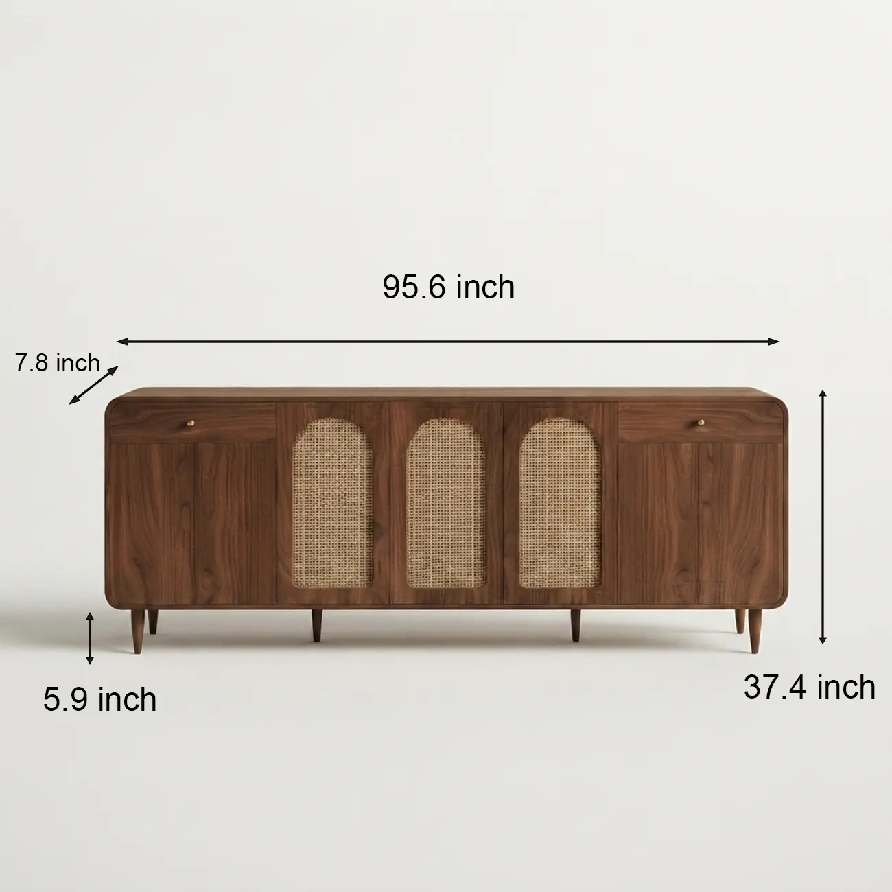 Mid-Century Modern Slim Solid Wood Storage Cabinet for Behind the Sofa Image - 21 | homeyfad
