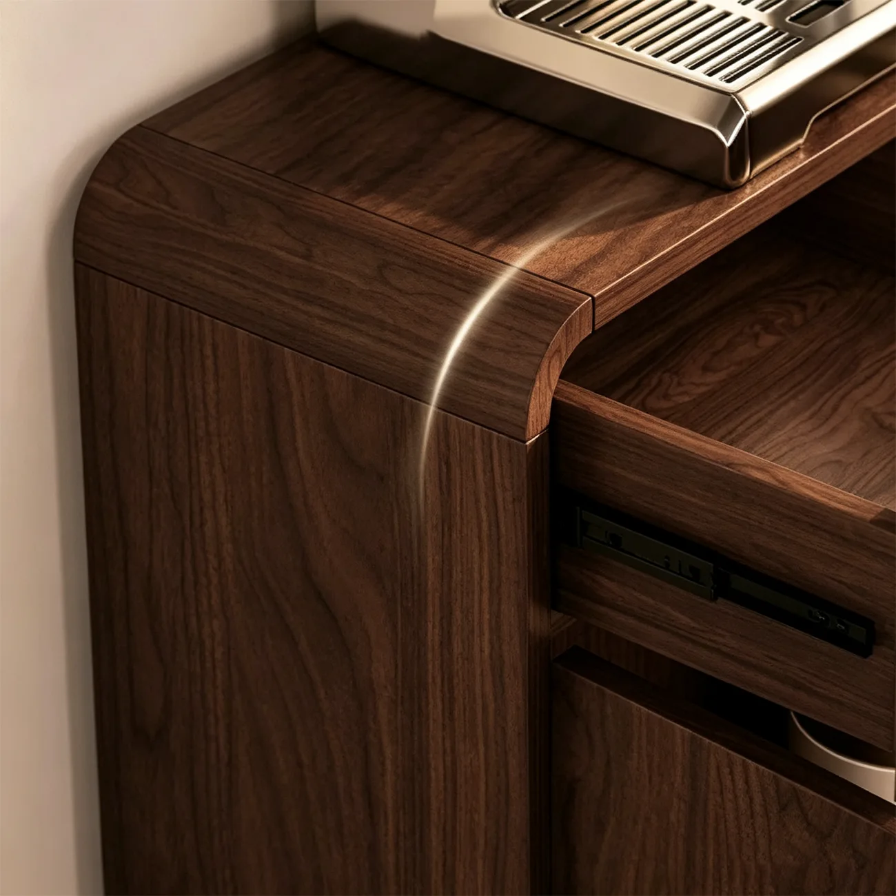 Mid-Century Modern Slim Solid Wood Storage Cabinet for Behind the Sofa Image - 10 | homeyfad