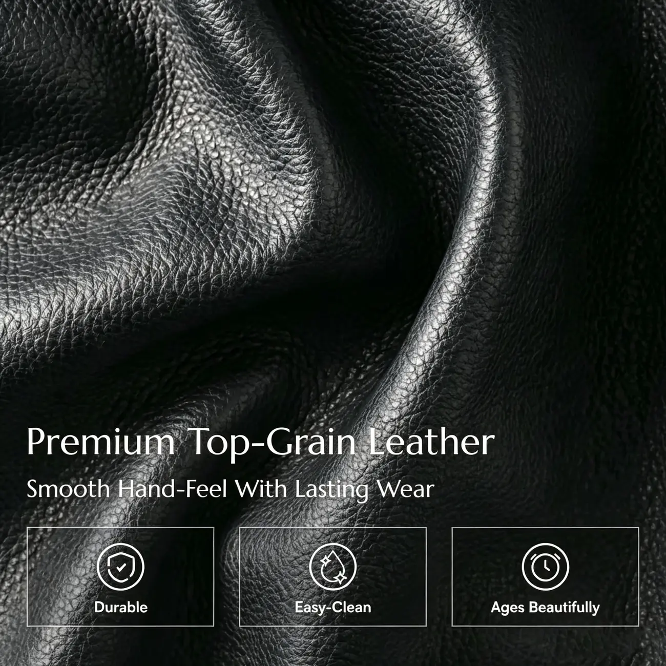 Black Modern Genuine Leather Swivel Lounge Chair With Bolster Arms Image - 7 | homeyfad