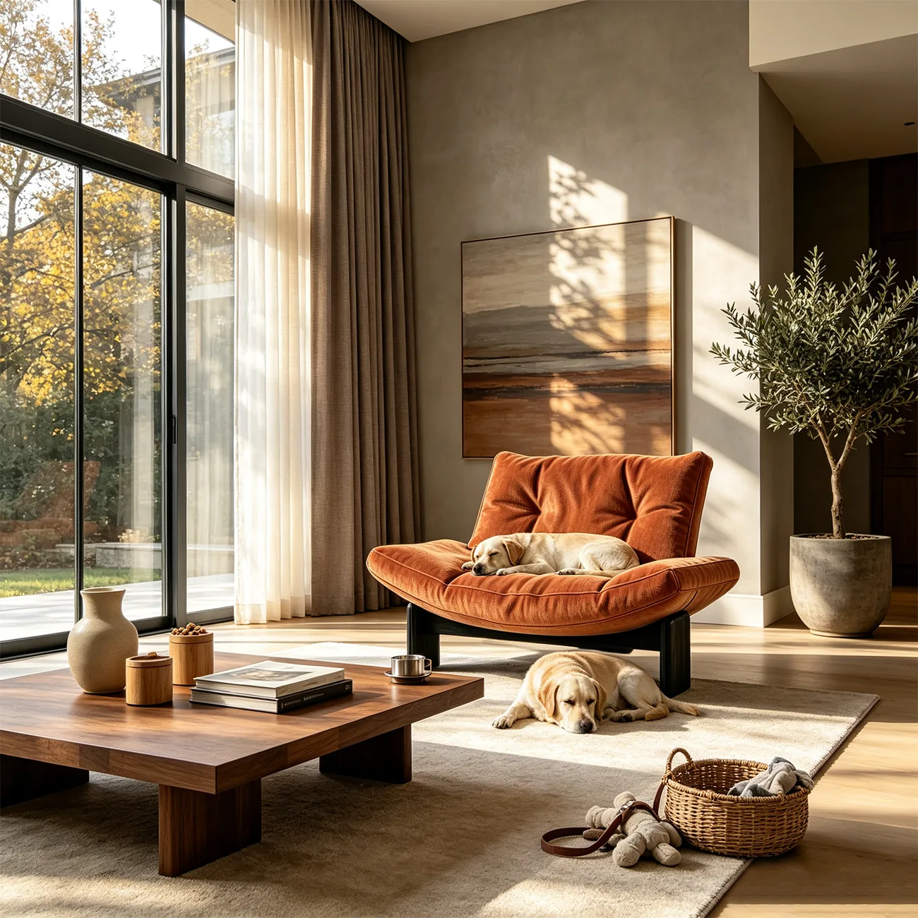Modern Oversized Armless Lounge Accent Chair with Deep Seat in Chenille or Genuine Leather Image - 5 | homeyfad