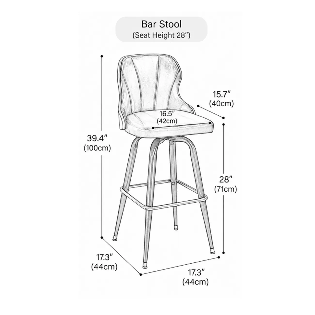 Set Of 2 Vintage Oil-wax Leather Bar Stool With Solid Wood Backrest Image - 24 | homeyfad