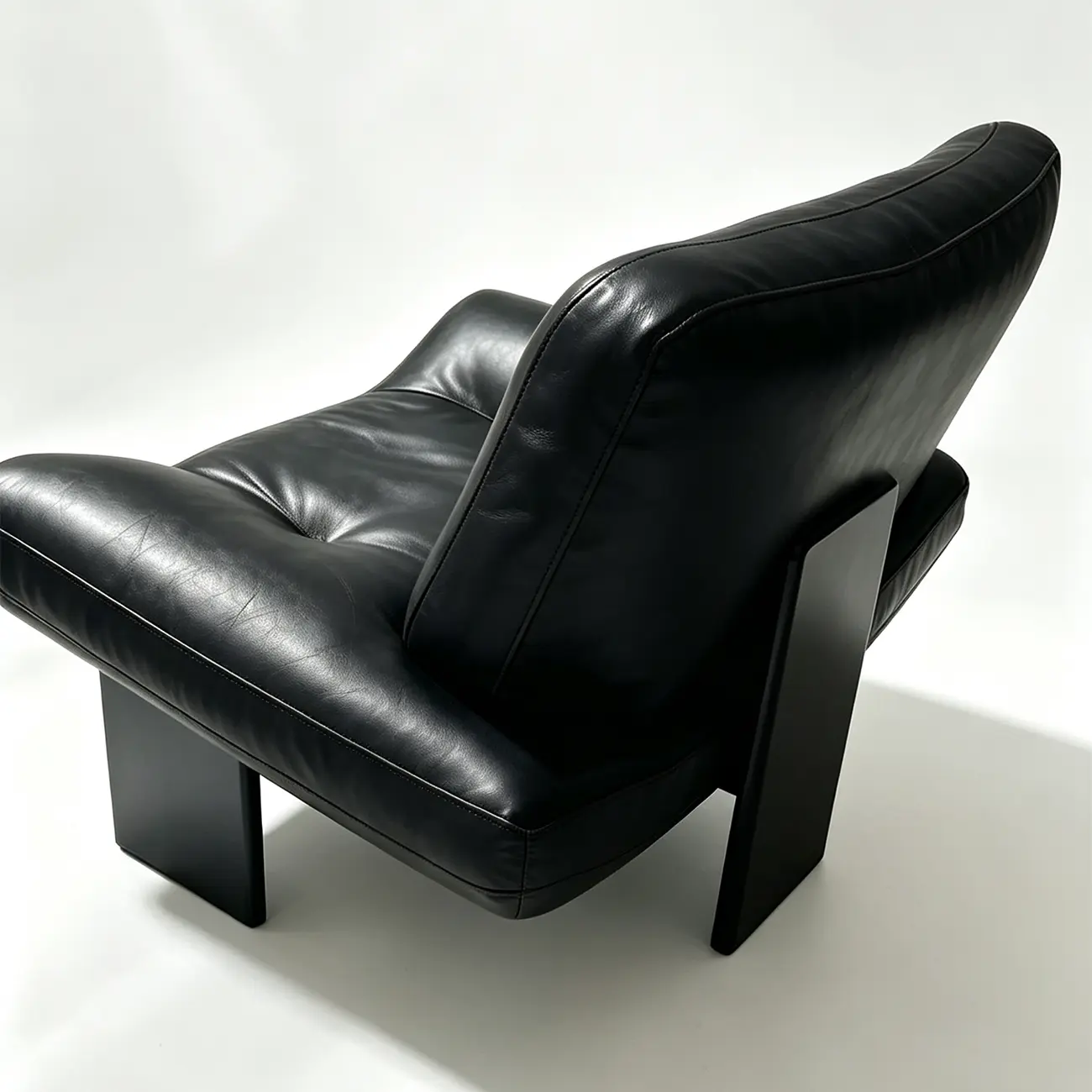 Modern Oversized Armless Lounge Accent Chair with Deep Seat in Chenille or Genuine Leather Image - 10 | homeyfad