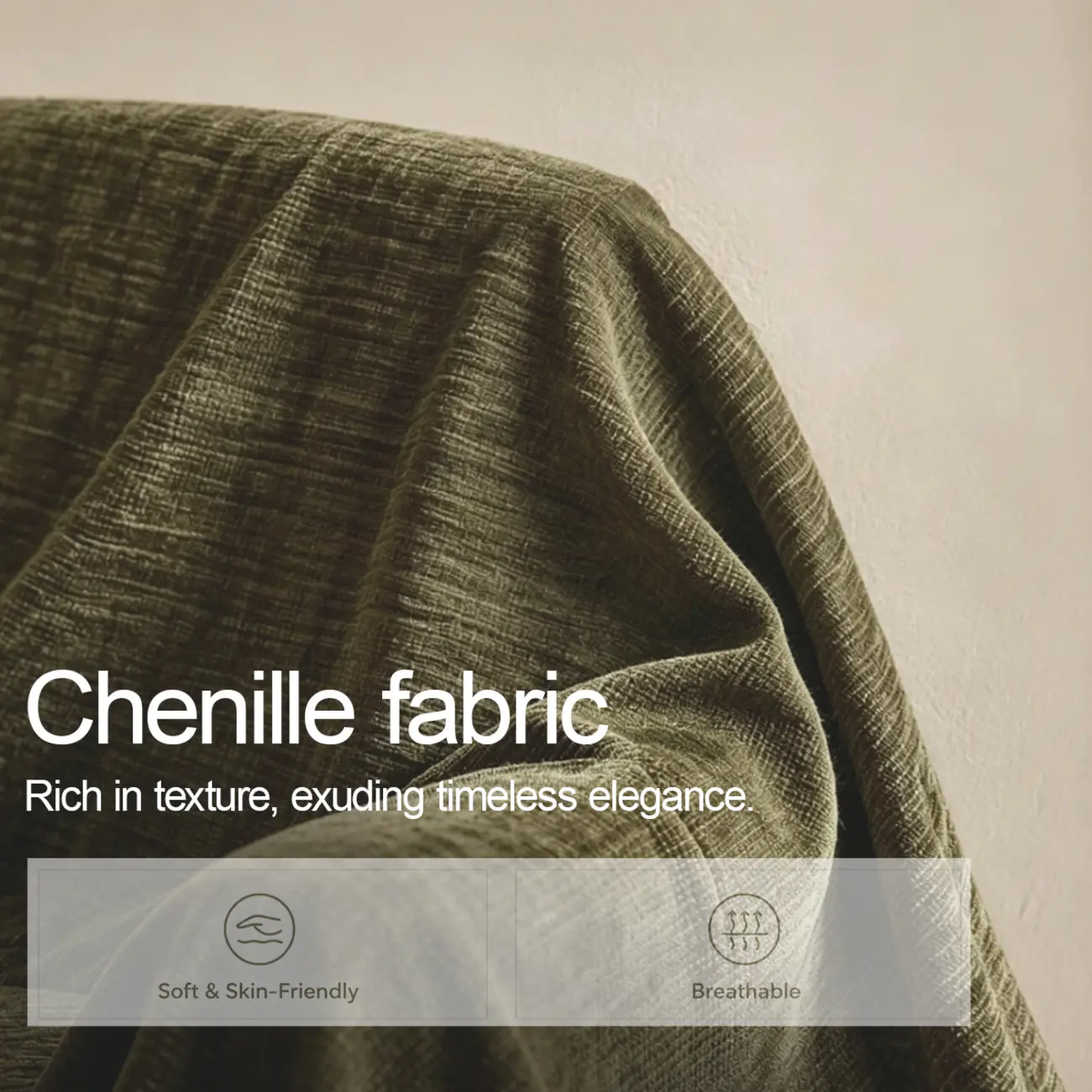Mid-century Modern Green Chenille Upholstered Curved Lounge Chair Image - 7 | homeyfad