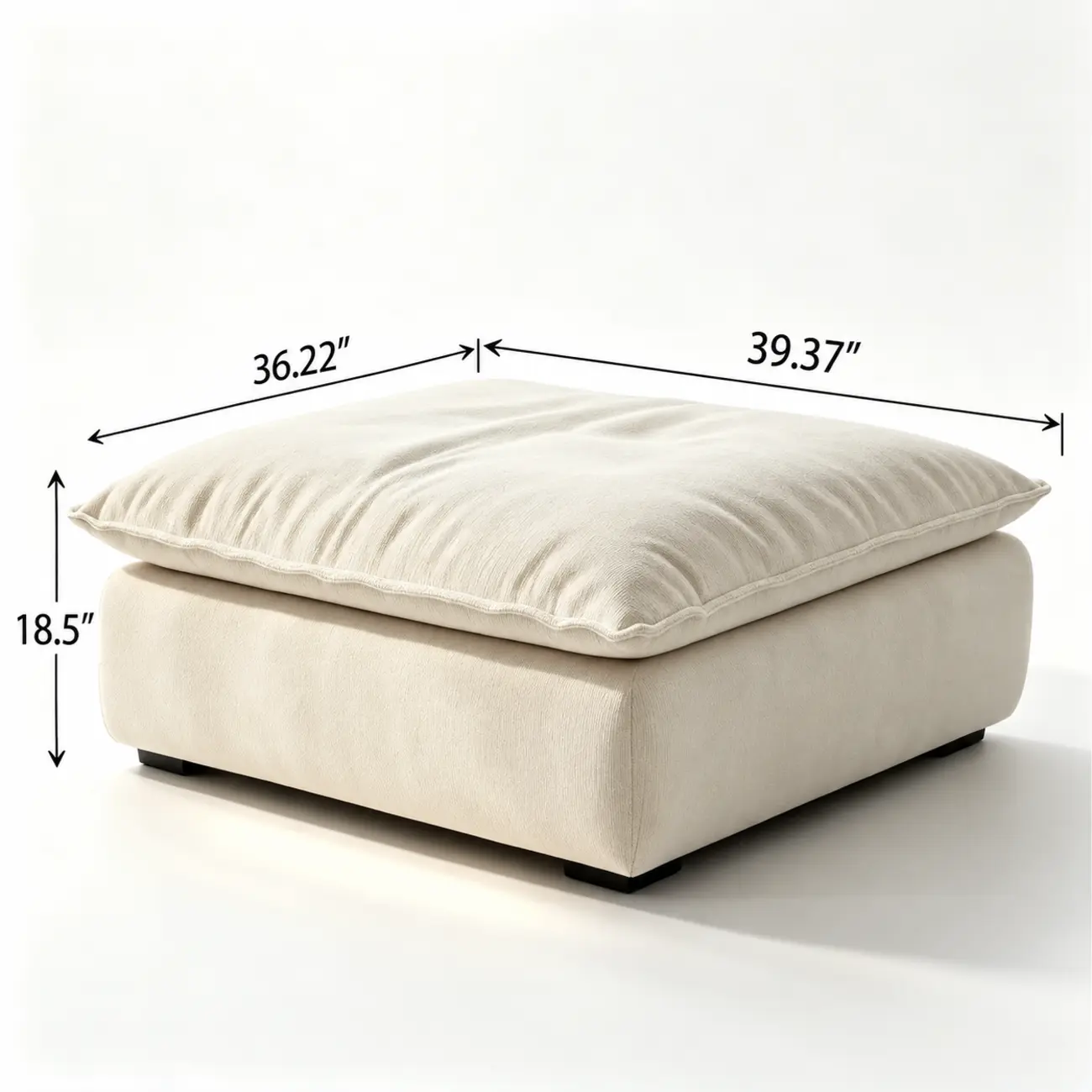 Living Room Modern Chenille Cloud Sectional Sofa With Hidden Storage | homeyfad