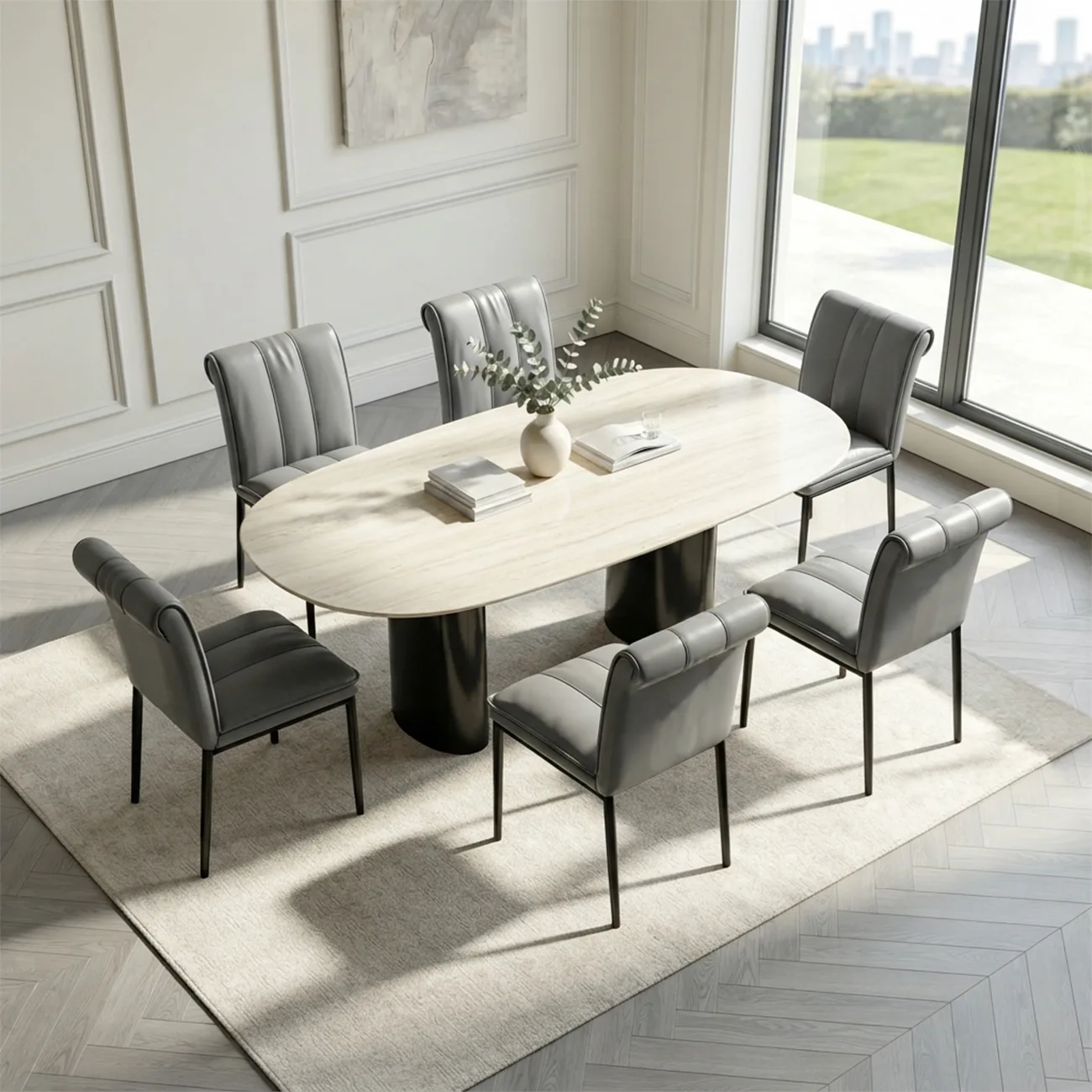 Low Back Upholstered Dining Chairs with Vertical Tufting Image - 9 | homeyfad
