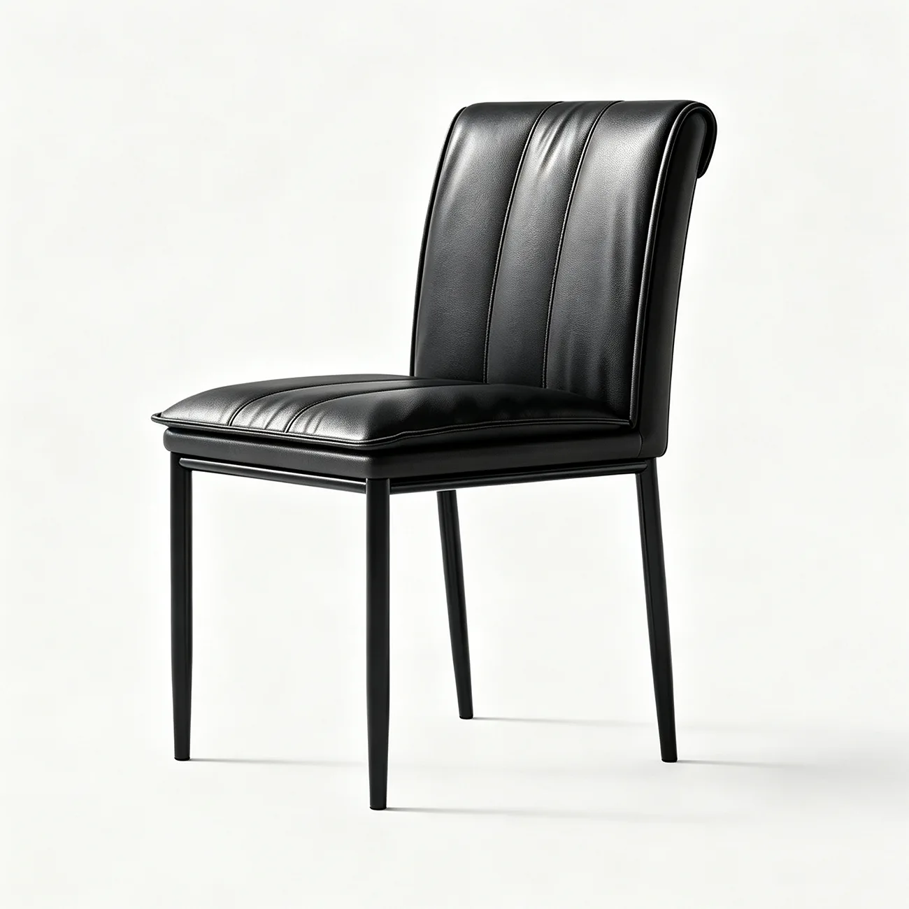 Low Back Upholstered Dining Chairs with Vertical Tufting Image - 17 | homeyfad