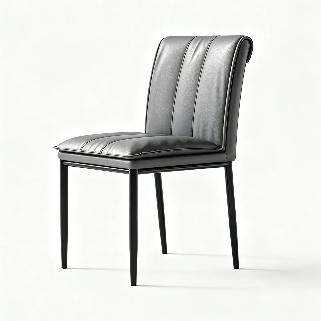Low Back Upholstered Dining Chairs with Vertical Tufting Image - 15 | homeyfad