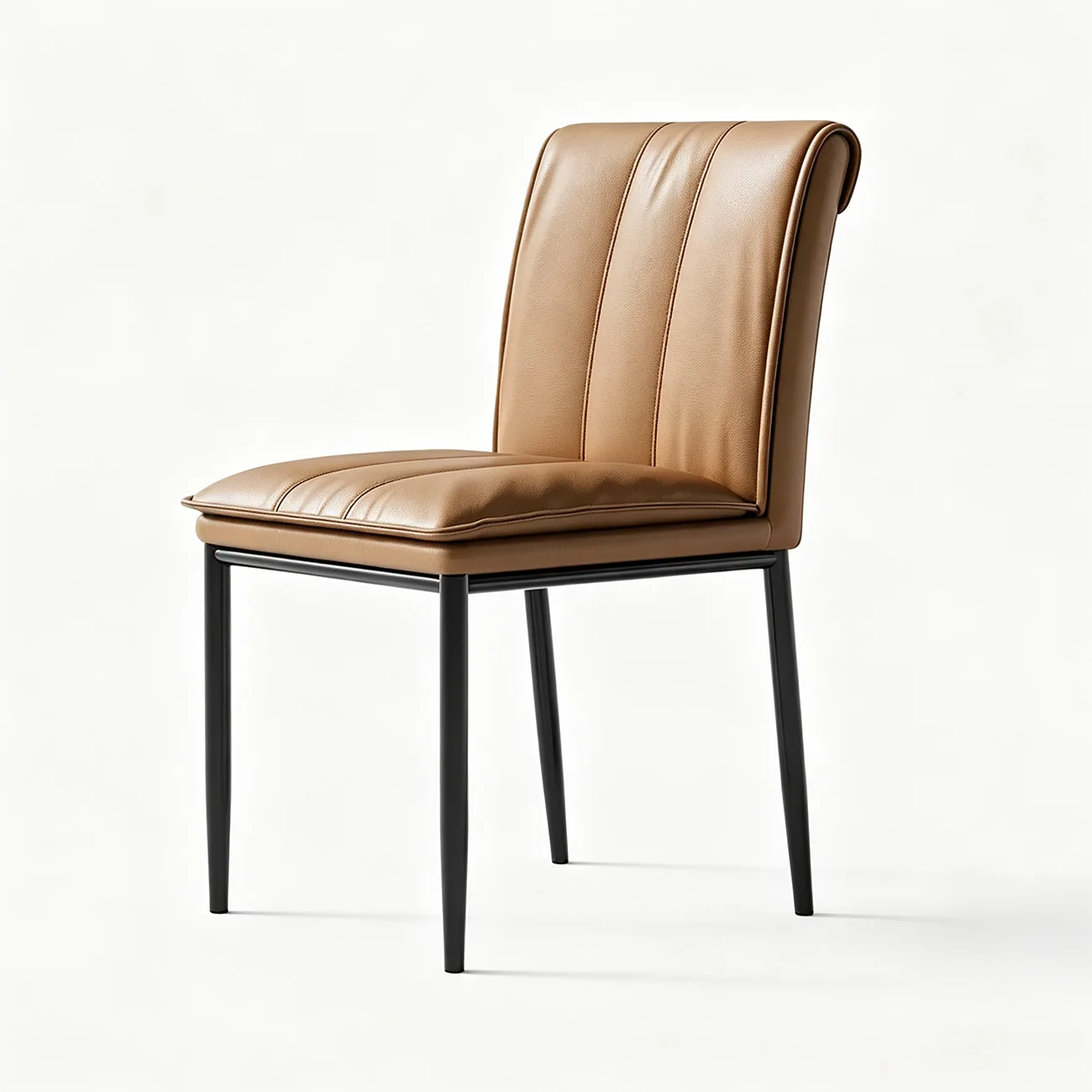 Low Back Upholstered Dining Chairs with Vertical Tufting Image - 18 | homeyfad