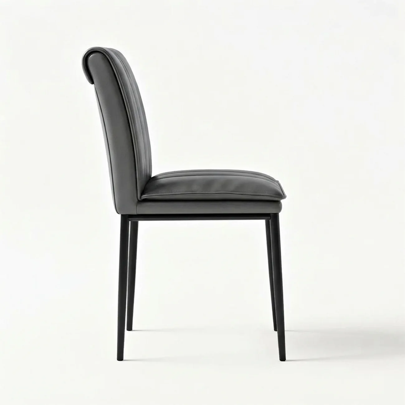 Low Back Upholstered Dining Chairs with Vertical Tufting Image - 16 | homeyfad