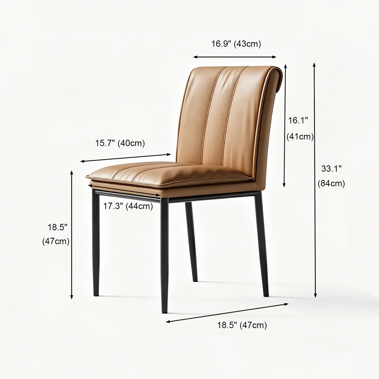 Low Back Upholstered Dining Chairs with Vertical Tufting Image - 19 | homeyfad