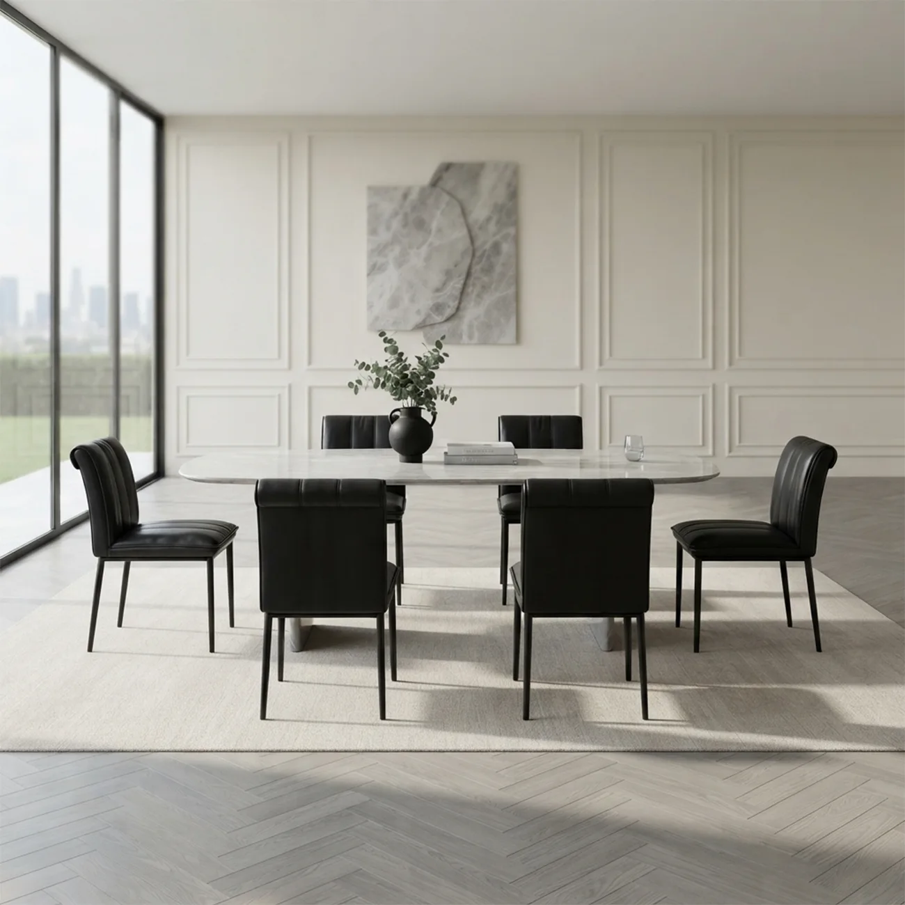 Low Back Upholstered Dining Chairs with Vertical Tufting Image - 10 | homeyfad