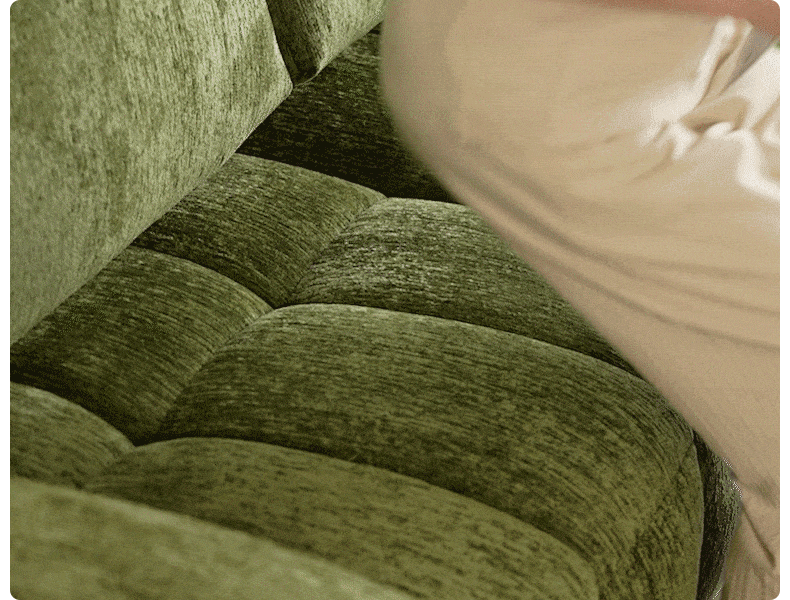 Modern Tufted Chenille Deep Seat Sofa with Adjustable Backrest | homeyfad