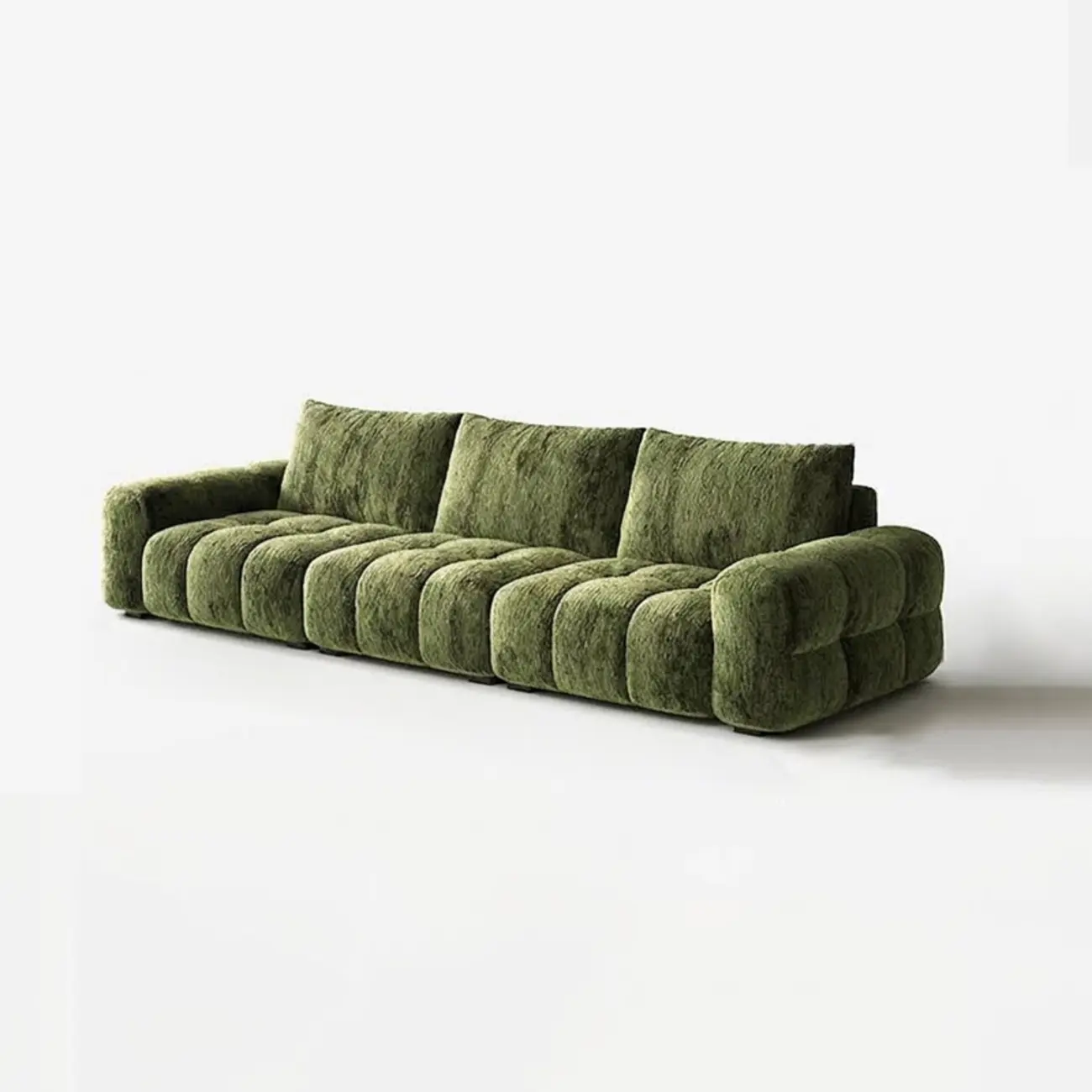 Modern Tufted Chenille Deep Seat Sofa with Adjustable Backrest Image - 27 | homeyfad