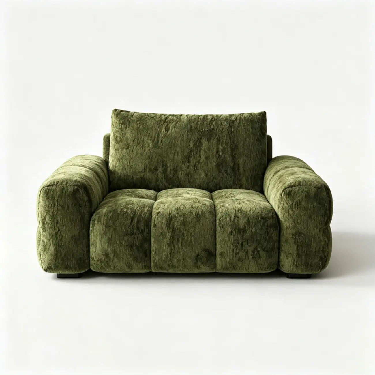Modern Tufted Chenille Deep Seat Sofa with Adjustable Backrest Image - 25 | homeyfad