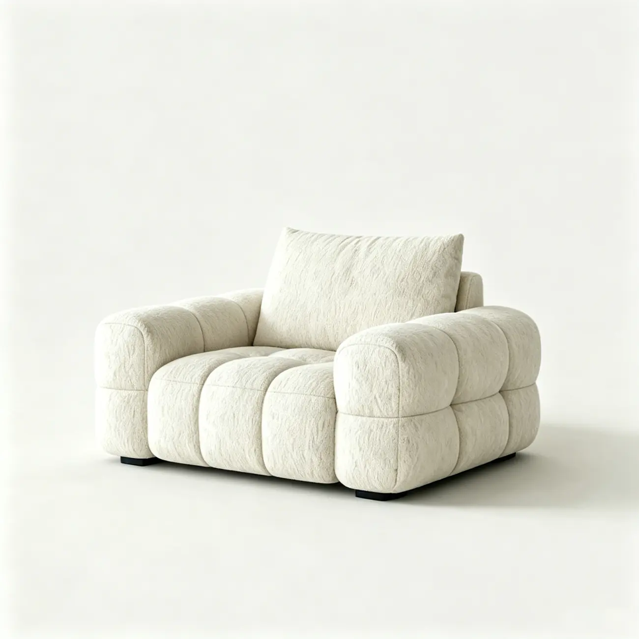 Modern Tufted Chenille Deep Seat Sofa with Adjustable Backrest Image - 22 | homeyfad