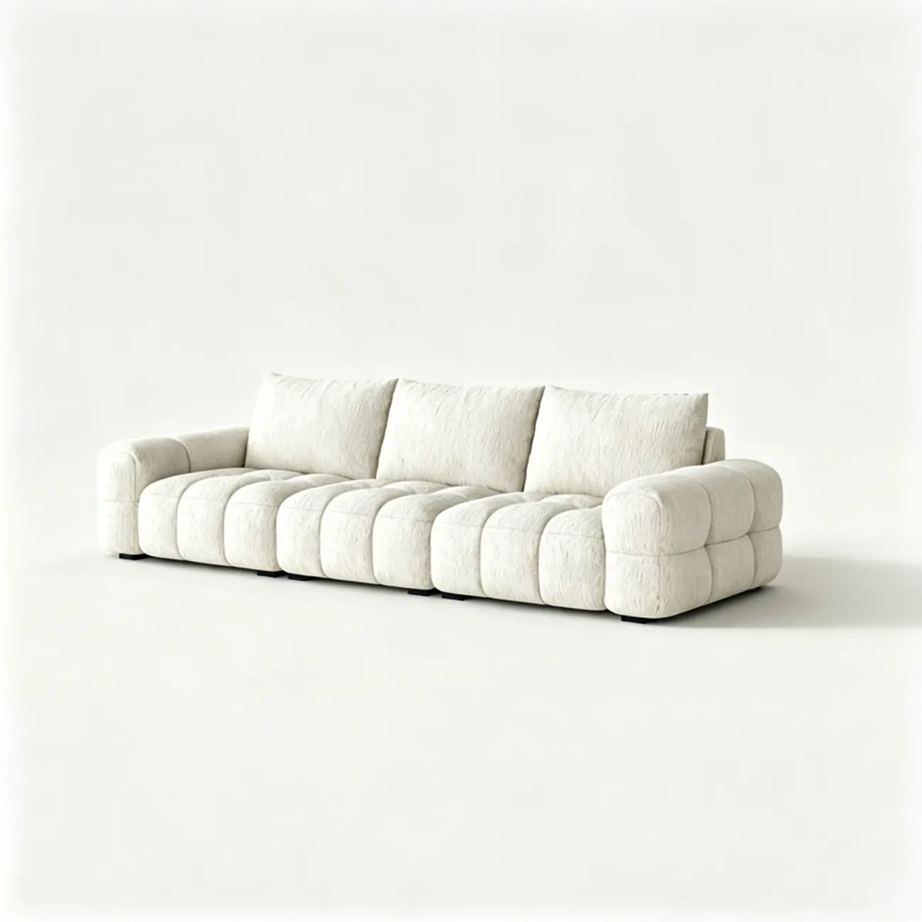Modern Tufted Chenille Deep Seat Sofa with Adjustable Backrest Image - 23 | homeyfad