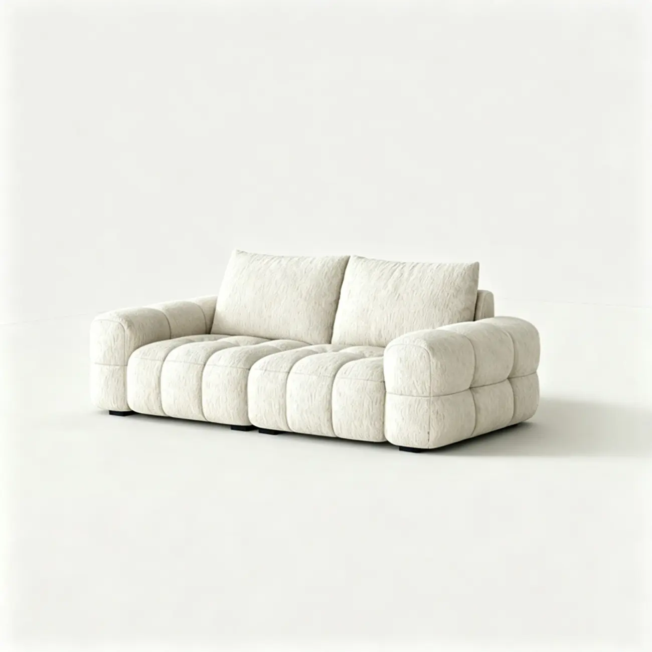 Modern Tufted Chenille Deep Seat Sofa with Adjustable Backrest Image - 24 | homeyfad