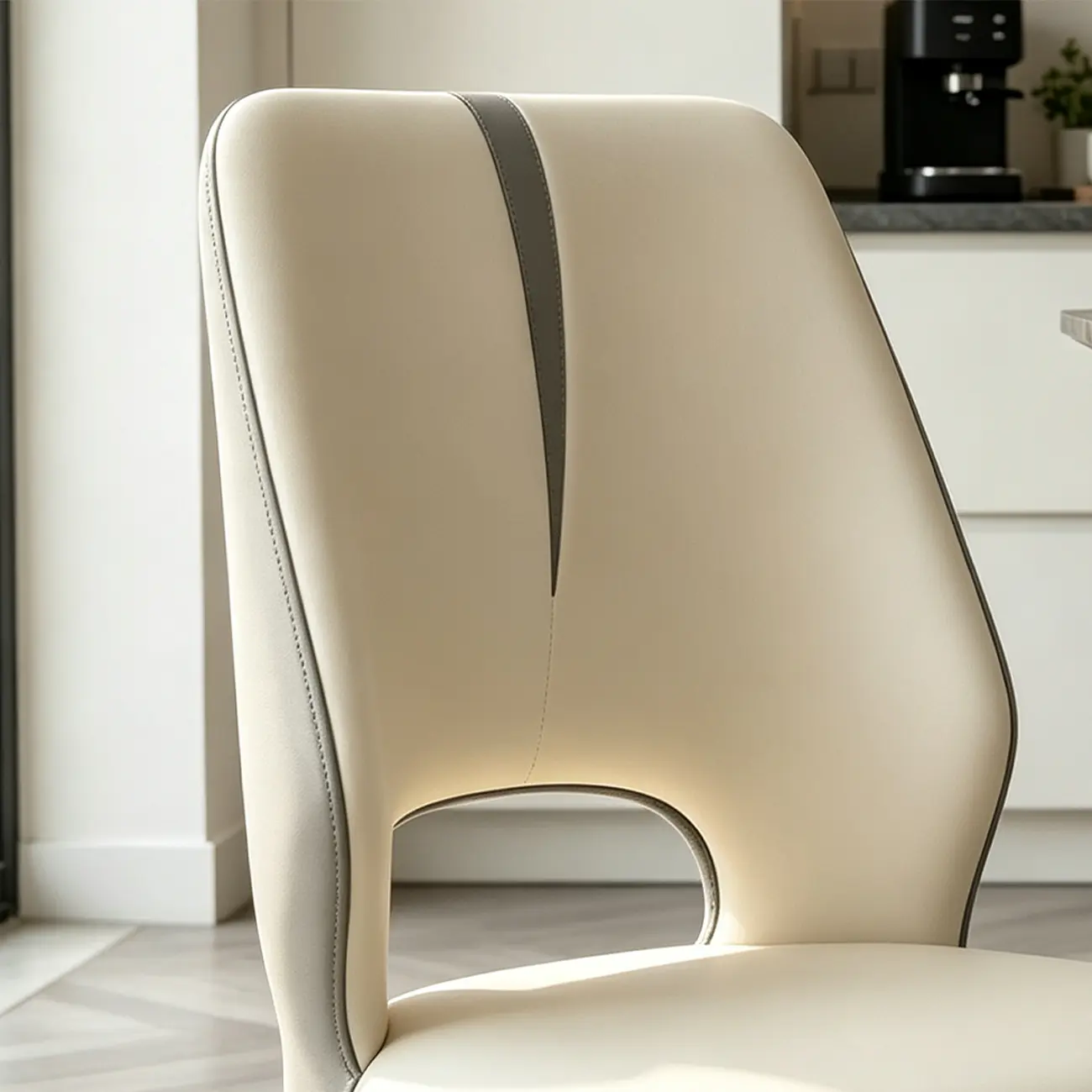 Faux Leather Wingback Metal Legs Dining Chairs Image - 15 | homeyfad