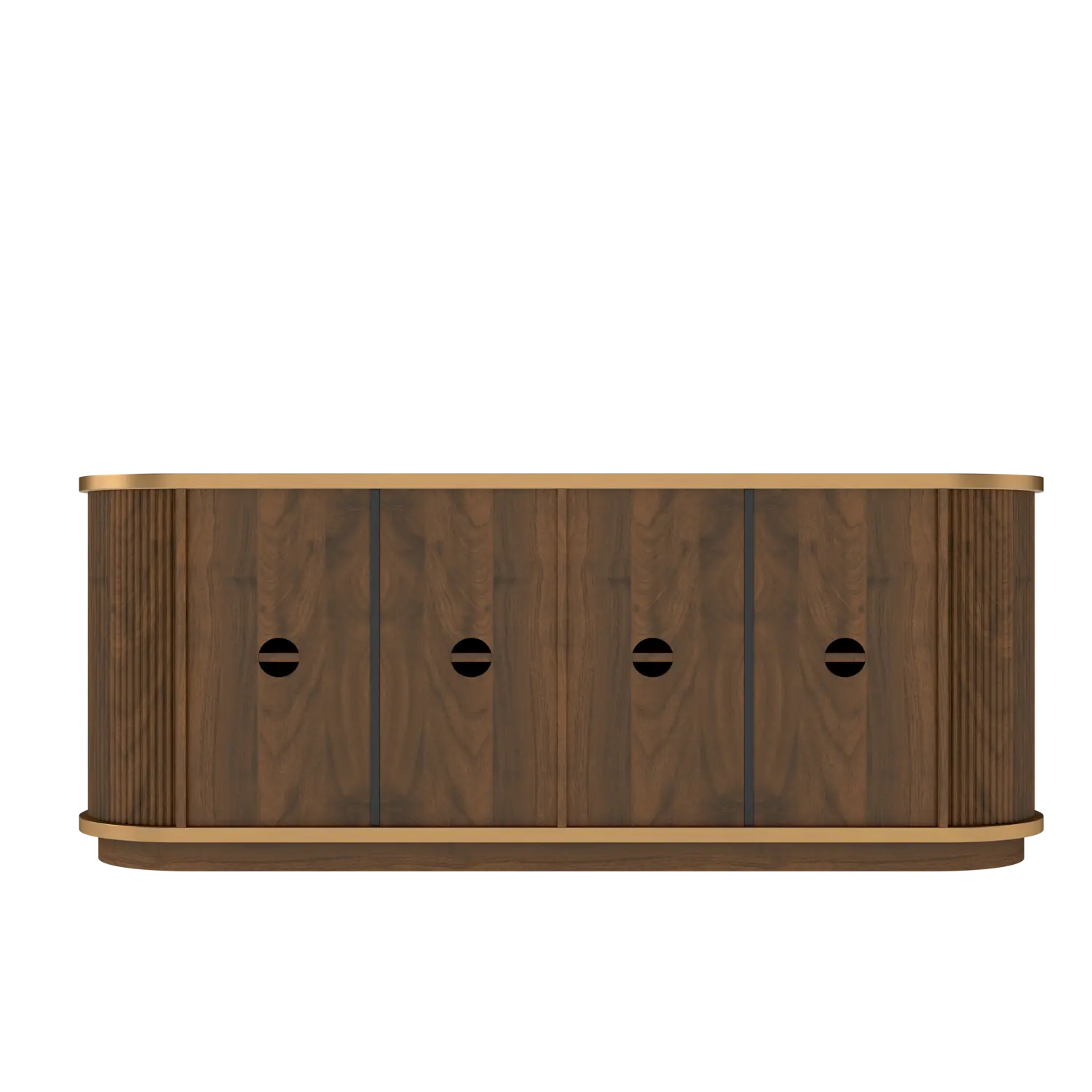 63" Mid-Century Modern 4-Door Sideboard Cabinet with Marble Top Image - 22 | homeyfad