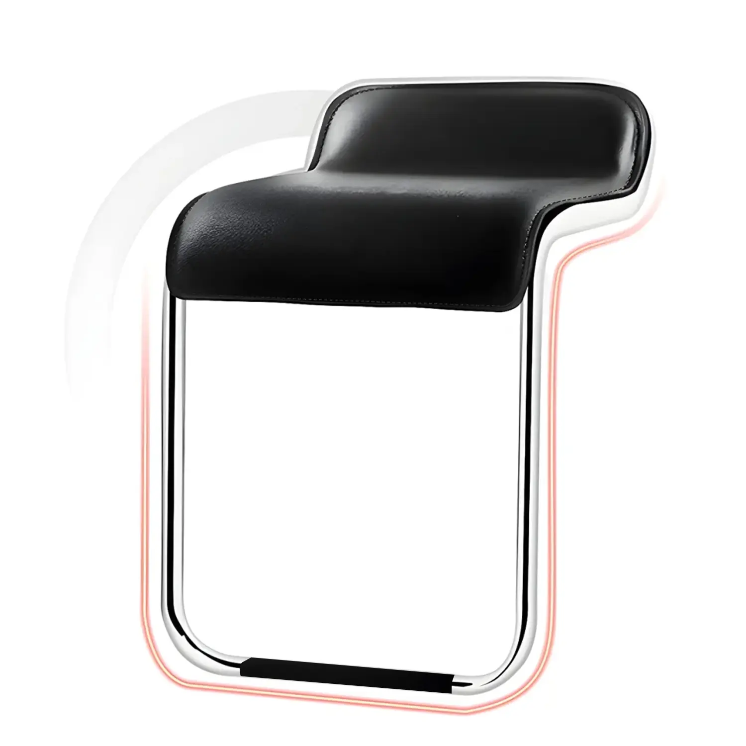Leather Low Back Metal Adjustable Swivel Bar Stools Image - 9 | homeyfad
