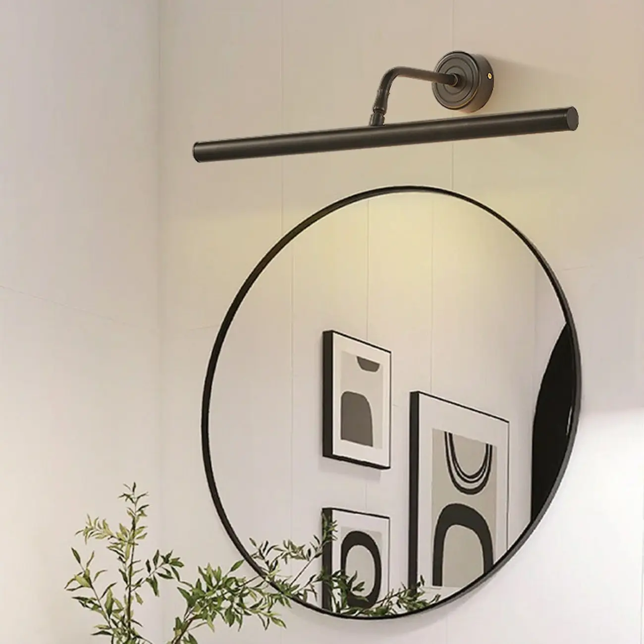 Modern Black Metal LED Bathroom Vanity Light Tube Shade | homeyfad