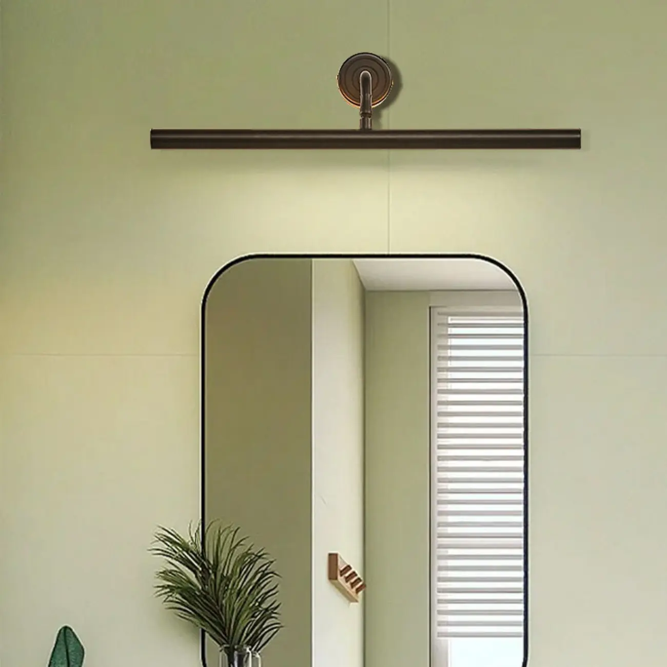 Modern Black Metal LED Bathroom Vanity Light Tube Shade | homeyfad