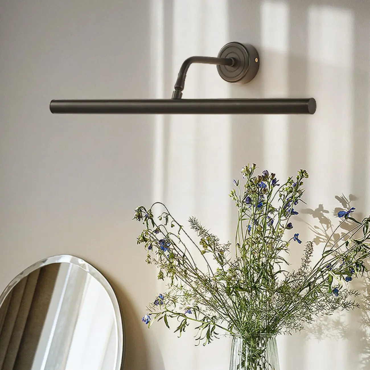 Modern Black Metal LED Bathroom Vanity Light Tube Shade | homeyfad