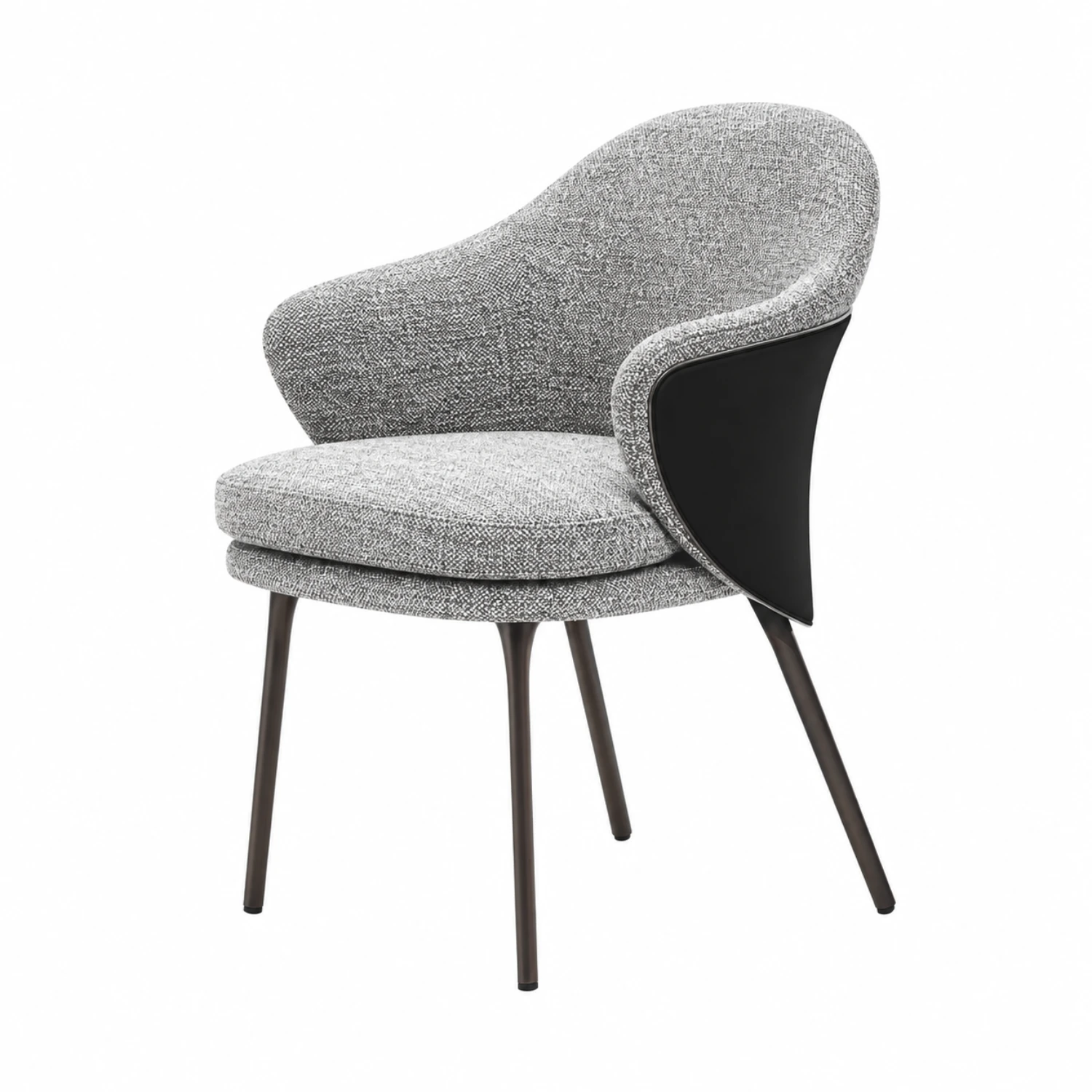 Modern Cotton-linen Upholstered Low Back Arm Chairs Image - 10 | homeyfad