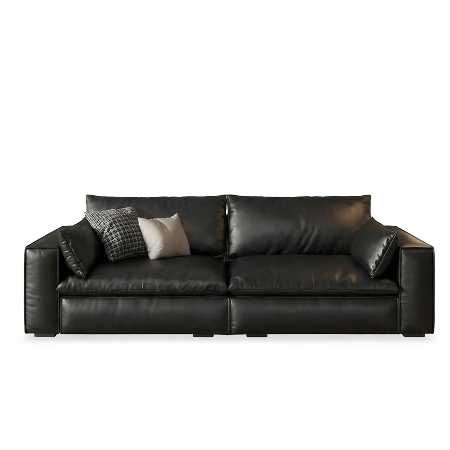 Luxurious Genuine Leather Modular Sofa with Solid Wood Frame Image - 24 | homeyfad