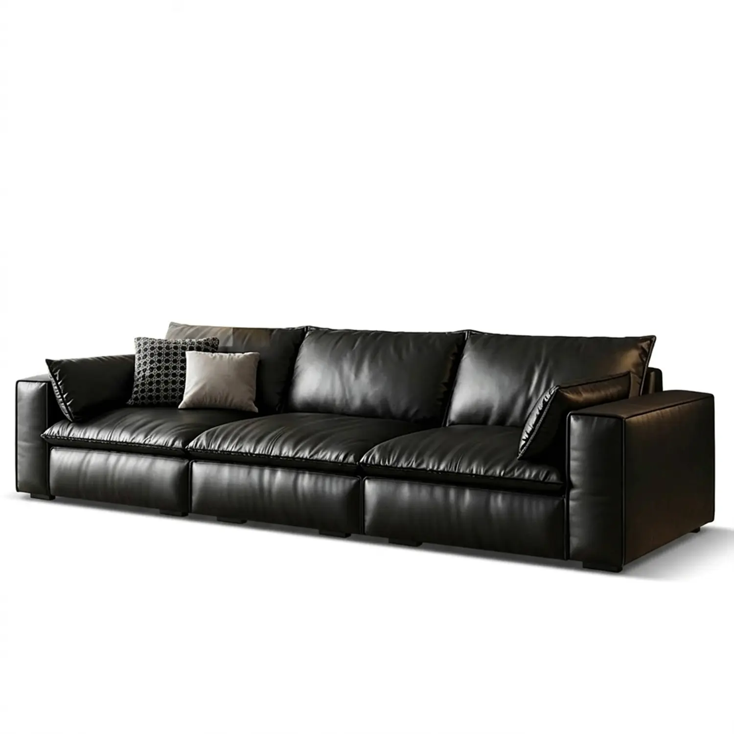 Luxurious Genuine Leather Modular Sofa with Solid Wood Frame Image - 26 | homeyfad